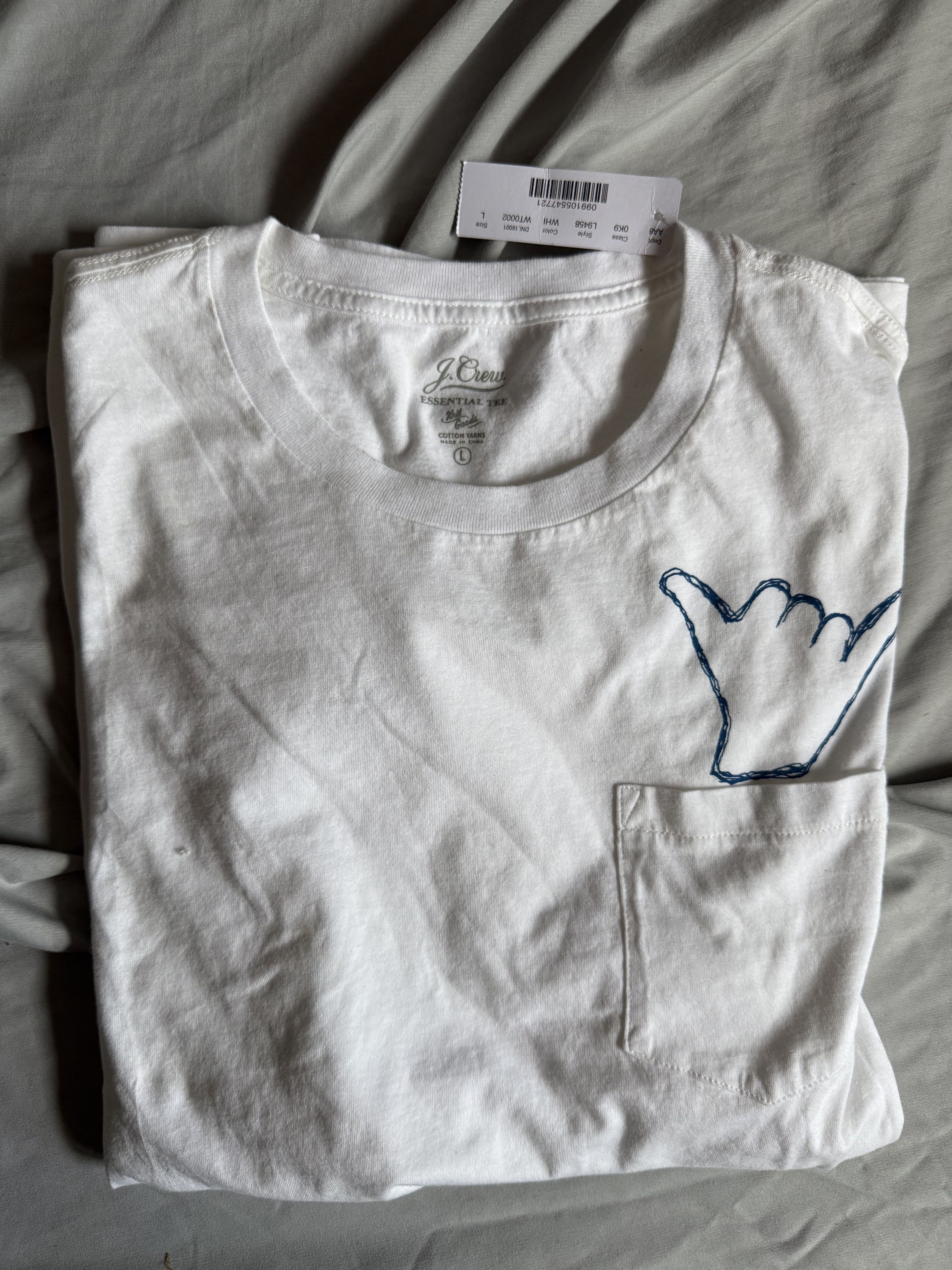 J.Crew J. Crew "Hang Loose" Essential Tee Shirt large $48 Size US L / EU 52-54 / 3 - 2 Thumbnail