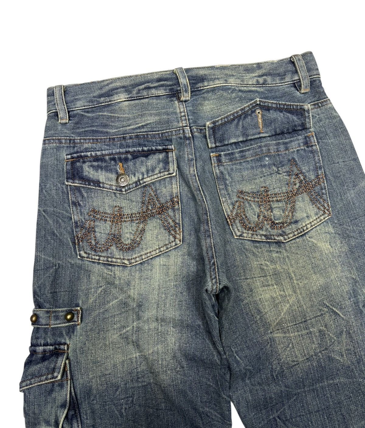 Hysteric Glamour × In The Attic × Junya Watanabe Vintage IN THE ATTIC Punk Bondage Multi Pocket Cargo Jeans Size US 29 - 11 Thumbnail