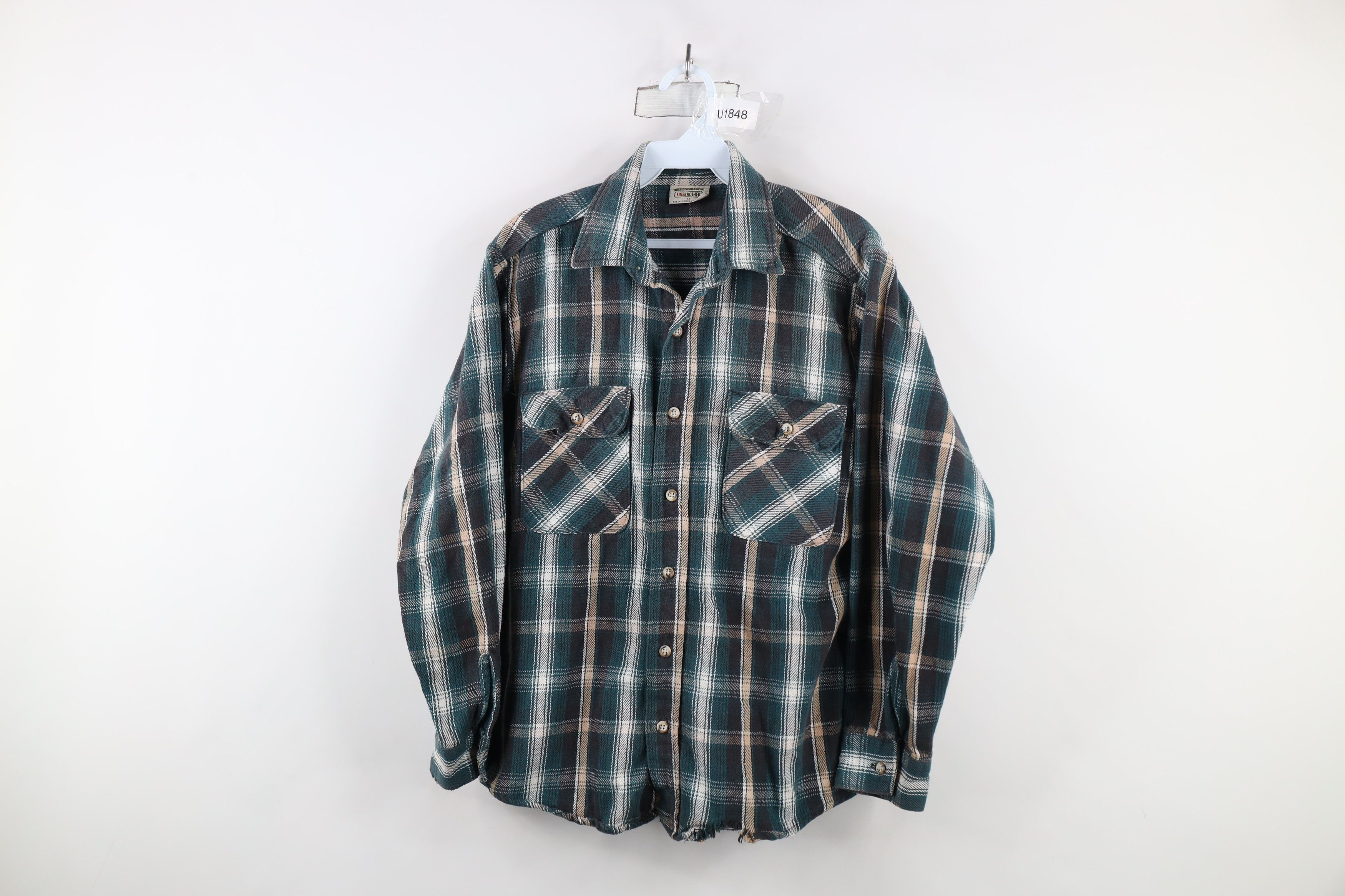 FiveBrother × Vintage Vintage 90s Five Brother Heavyweight Button Shirt USA Size US M / EU 48-50 / 2 - 1 Thumbnail