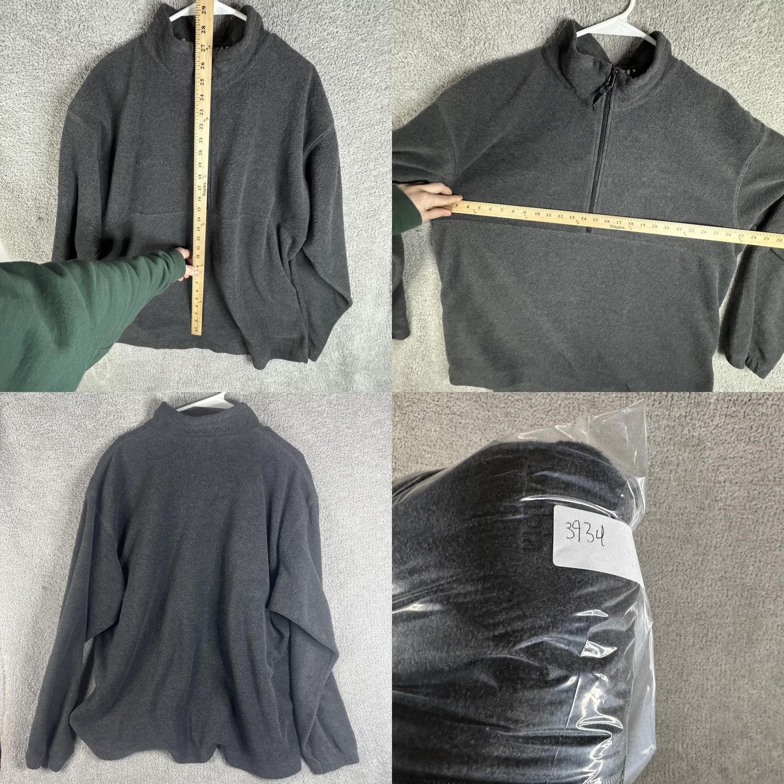 Vintage Columbia Fleece Jacket Mens XL Gray 1/4 Zip Pullover Stand Collar Outdoor Casual Warm Windbreaker Jacket Mens XL Gray Size US XL / EU 56 / 4 - 8 Thumbnail