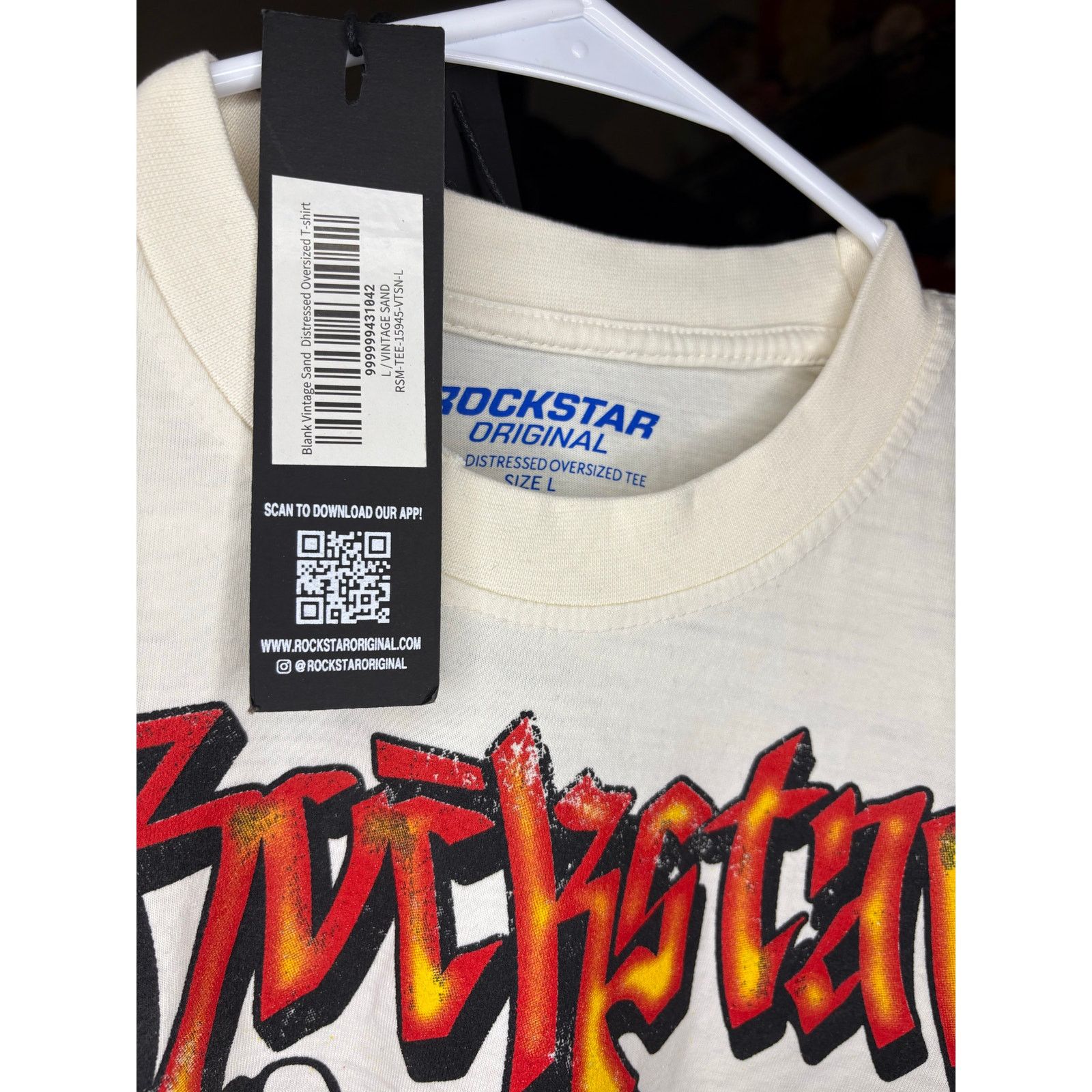 Rockstar Games NWT Sz. L - Men's Rockstar Originals T-shirt (Sand) Size US L / EU 52-54 / 3 - 2 Thumbnail