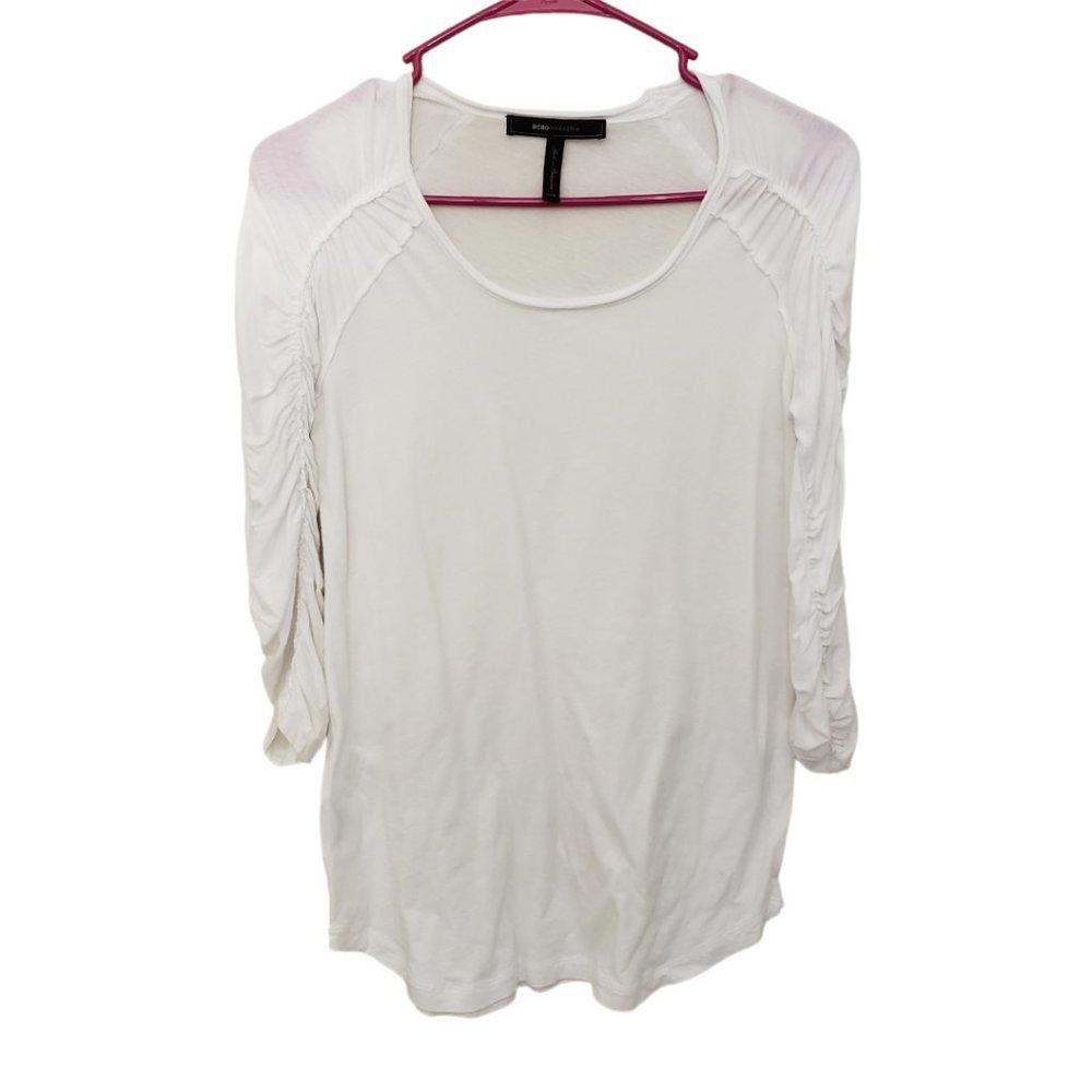 Bcbgmaxazria CT1346 BCBG MaxAzria Ladies White Long Sleeve T-shirt XXS Size XXS / US 00 / IT 34 - 1 Thumbnail