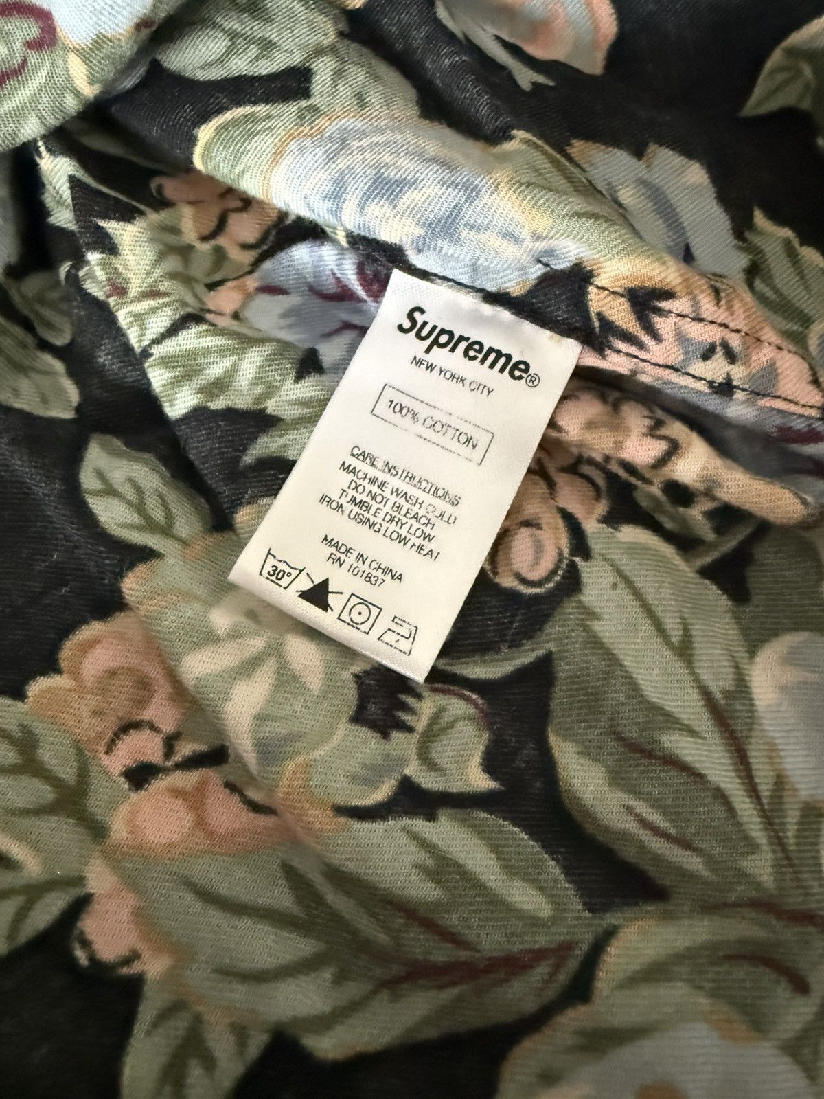 Supreme Supreme 2014 floral shirt black Size US M / EU 48-50 / 2 - 5 Thumbnail