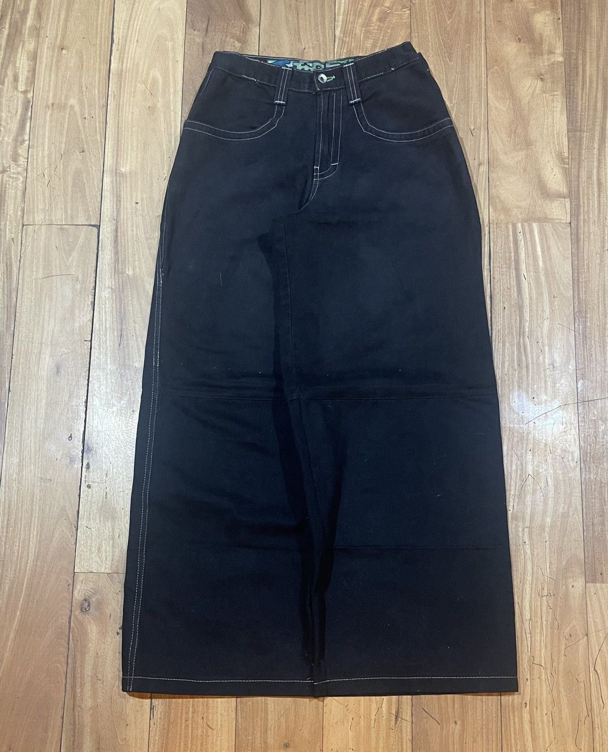 JNCO Vintage black Jnco trog 34x30 Jeans Y2K surfwear SK8 Size US 34 / EU 50 - 2 Thumbnail