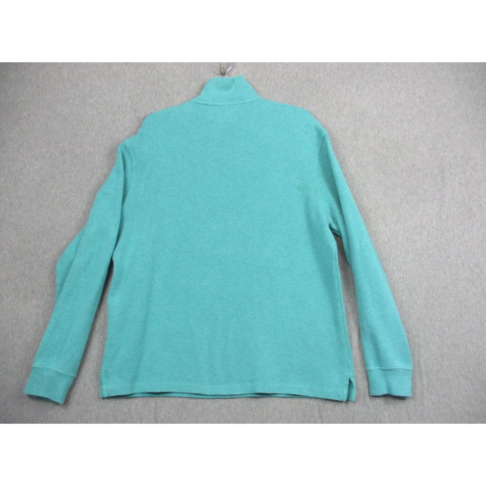 Polo Ralph Lauren Polo Ralph Lauren Pullover Mens Large Teal Mockneck Long Sleeve Knit Shirt Size US L / EU 52-54 / 3 - 6 Thumbnail
