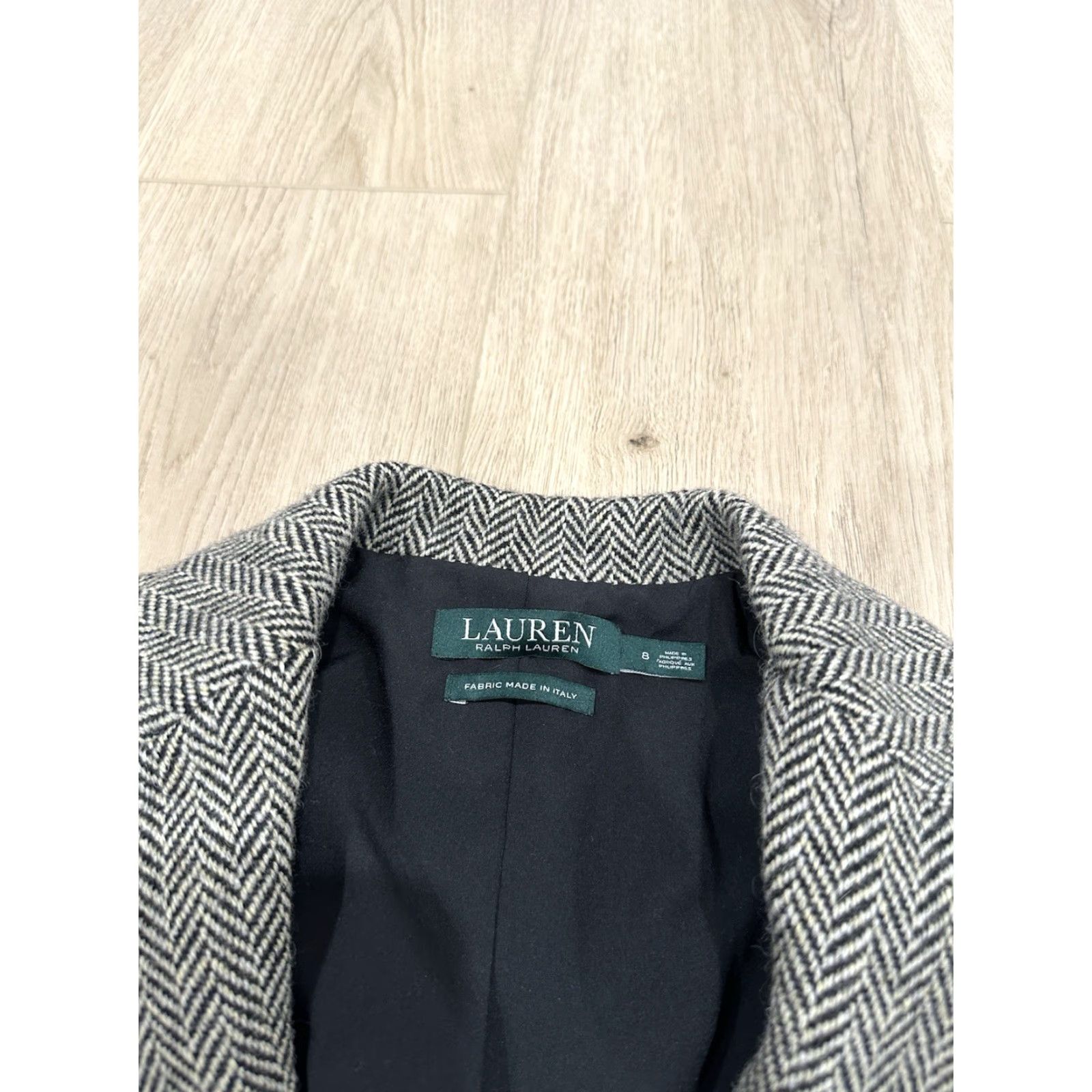 Ralph Lauren VINTAGE Ralph Lauren Blazer Herringbone Tweed Wool Brown/Black Size 8 Womens Regular Jacket Size M / US 6-8 / IT 42-44 - 5 Thumbnail