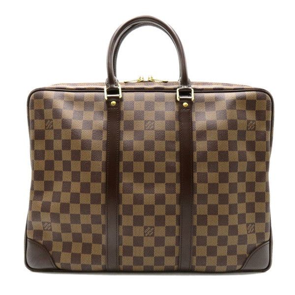 image of Louis Vuitton Damier Ebene Porte-Documents Voyage in Brown, Women's