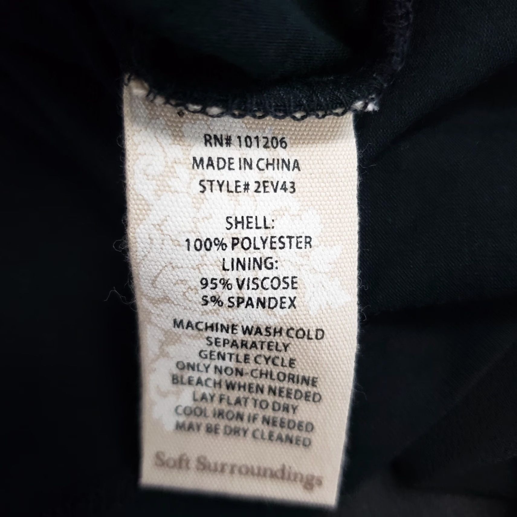 Soft Surroundings Soft Surroundings Blouse Womens Belvedere Sz Medium Black Long Sleeve Layered Viscose Blend Shirt Womens M Black Belvedere blouse Size M / US 6-8 / IT 42-44 - 4 Thumbnail