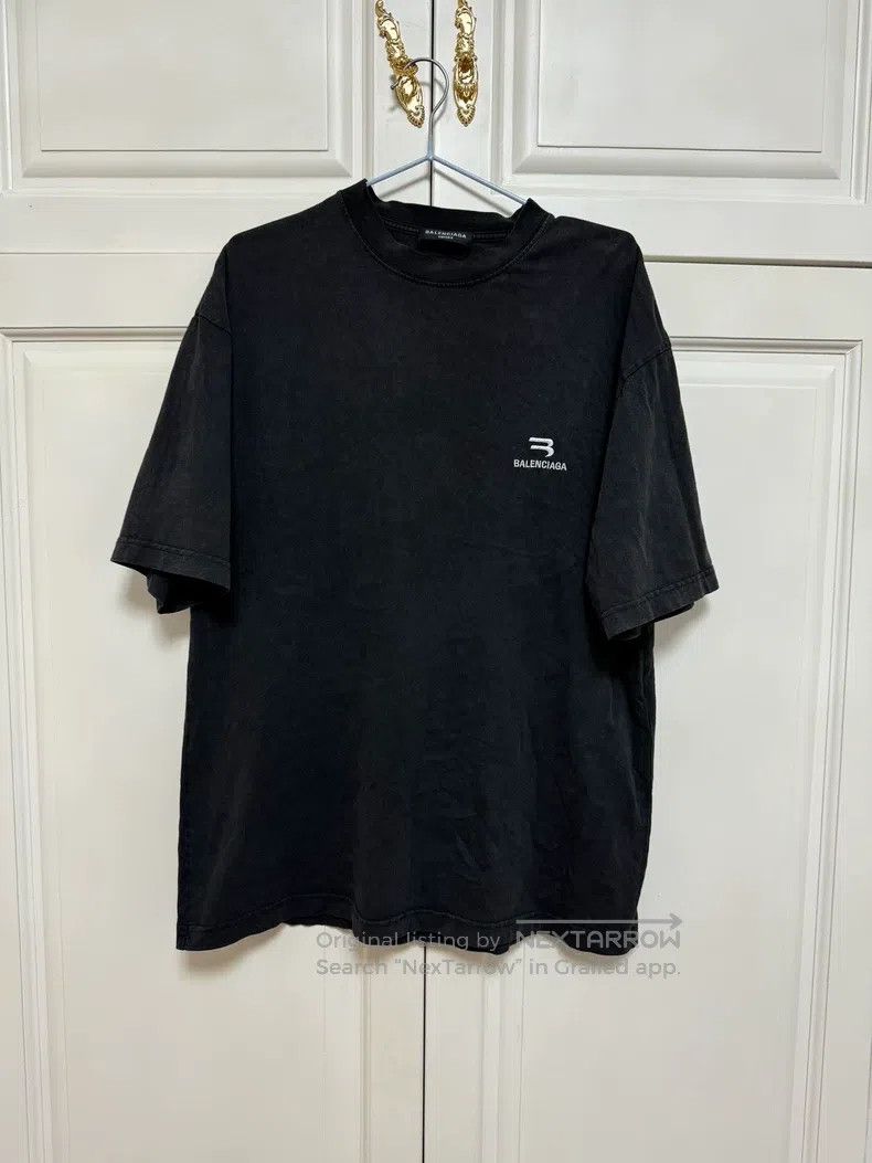 Balenciaga Balenciaga Black-grey logo short-sleeve Size US XS / EU 42 / 0 - 1 Thumbnail