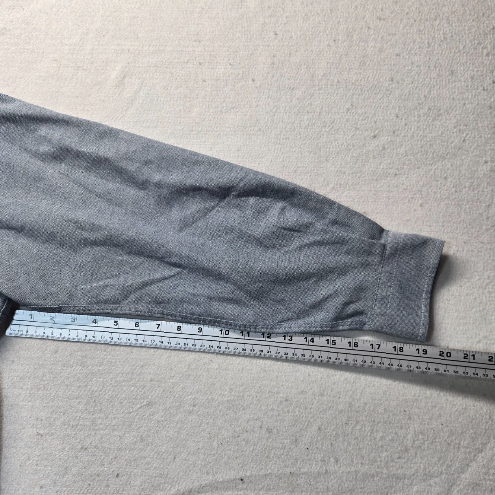 Arrow VINTAGE Arrow Shirt Big & Tall Adult 18.5 Blue Solid Button-Up Wrinkle Resistant Easy Care 35 Regular Mens 18.5 Blue Shirt Size US XXL / EU 58 / 5 - 5 Thumbnail