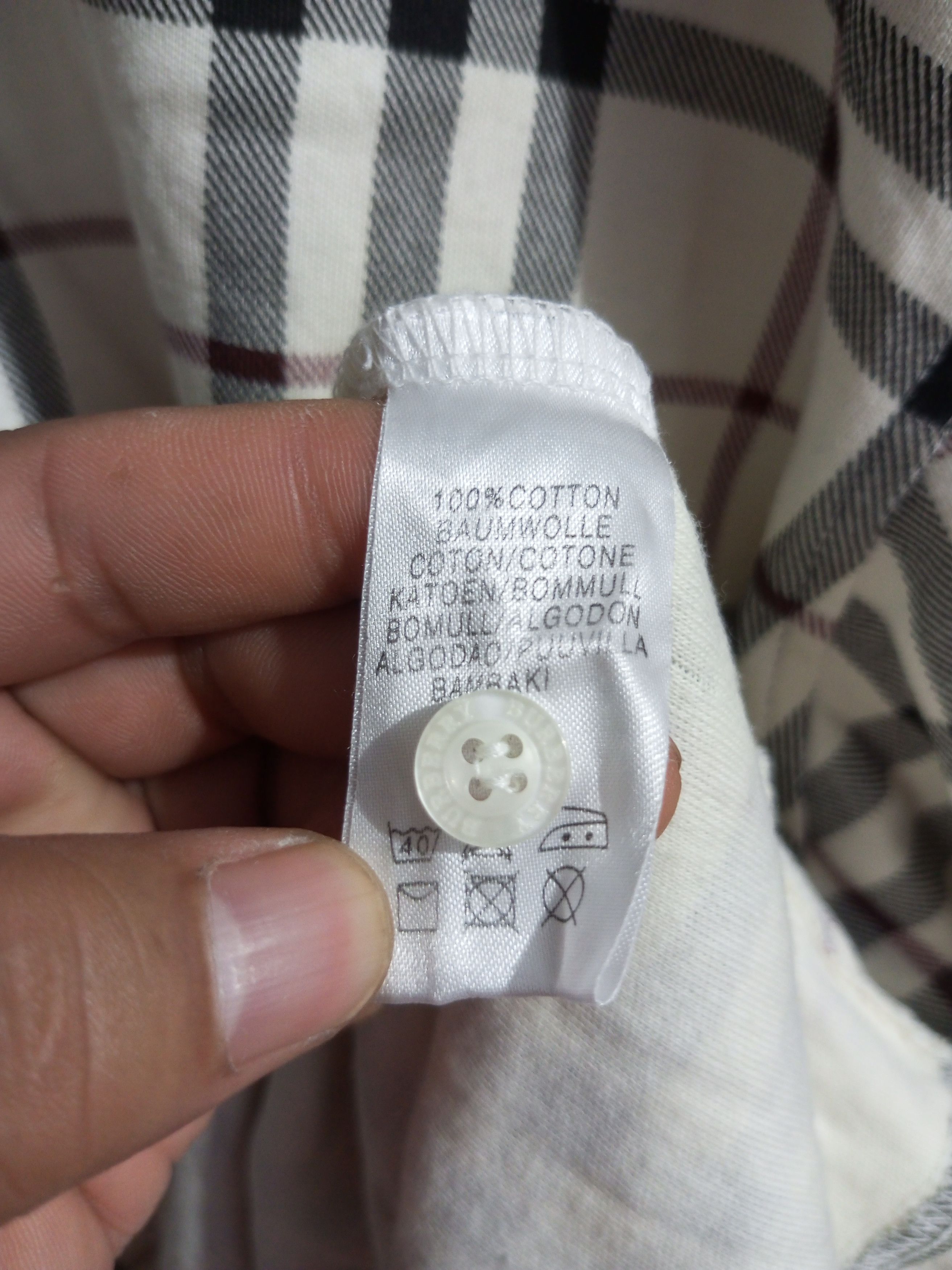 Burberry × Vintage Vintage Burberry nova check full long sleeve polo shirt Size US L / EU 52-54 / 3 - 8 Thumbnail