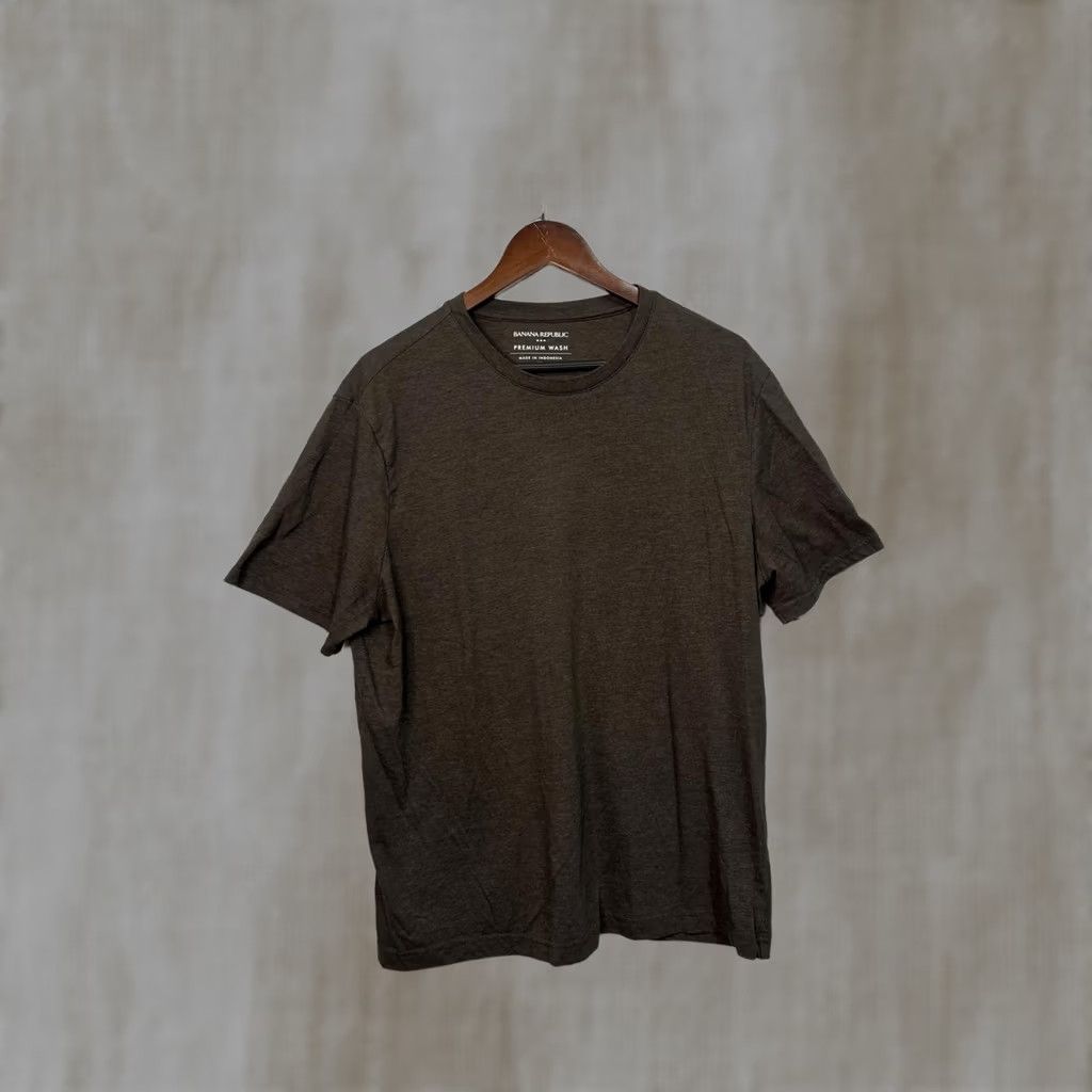Banana Republic Banana Republic Shirt Mens XL Classic Crew Neck Graphic Print Premium Wash Cotton Brown Regular Carded Vintage? No Size US XL / EU 56 / 4 - 1 Thumbnail