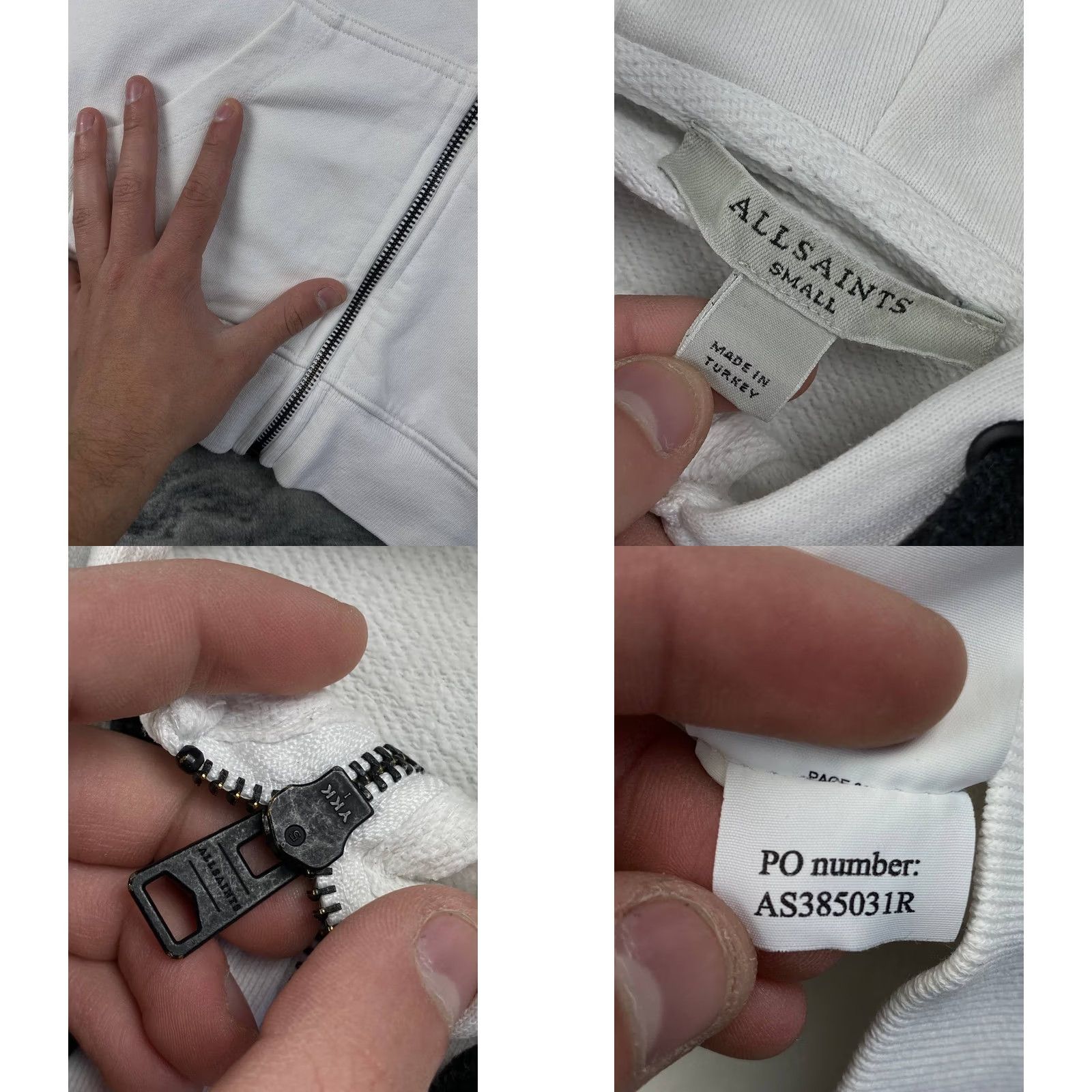 Allsaints VINTAGE AllSaints Amphia 2 In 1 Underground Hoodie Women Men Size S White Size S / US 4 / IT 40 - 8 Thumbnail