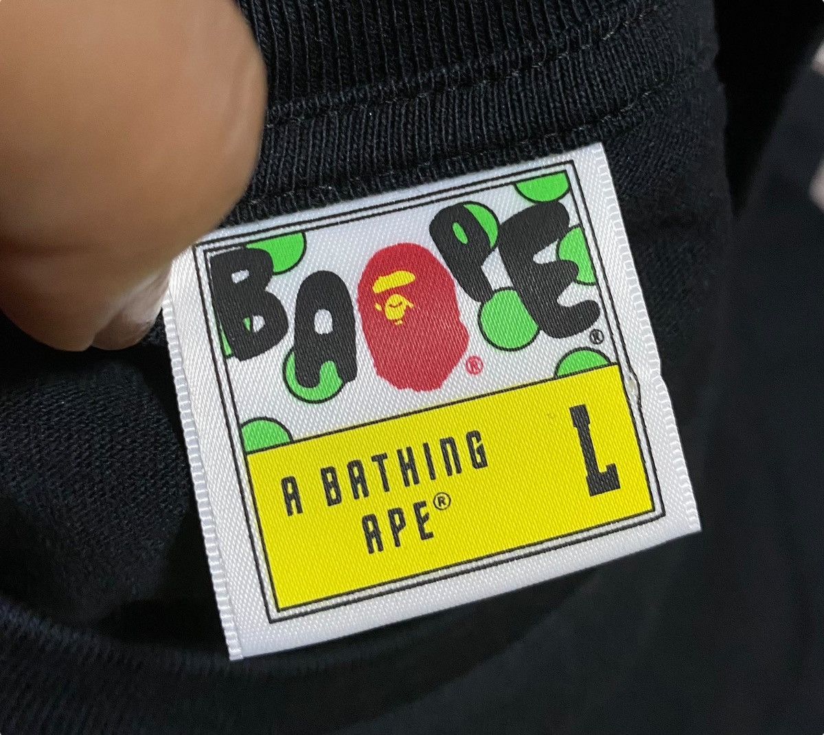 Bape BAPE APE HEAD black tee Size US L / EU 52-54 / 3 - 5 Thumbnail