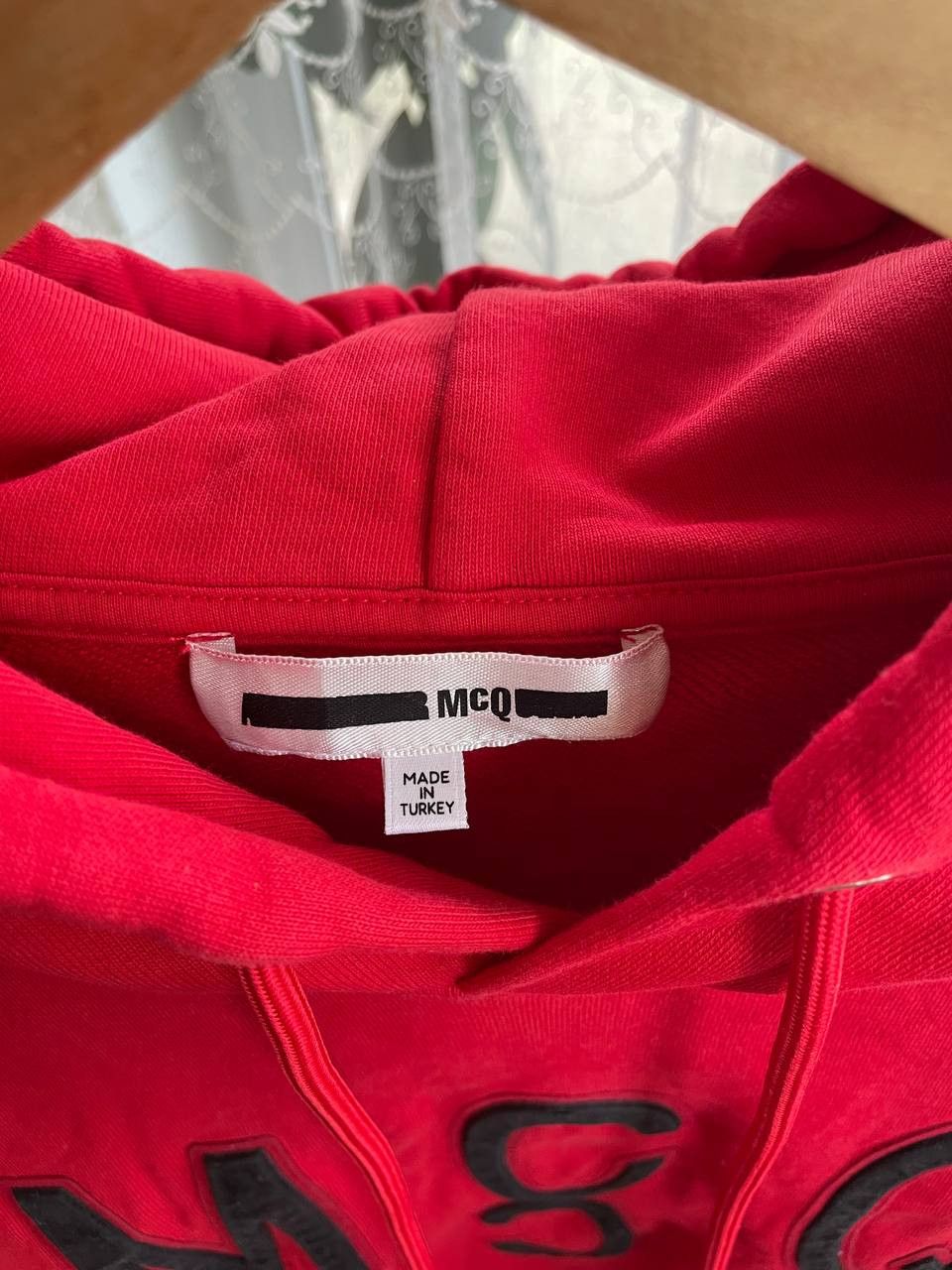 Alexander McQueen × MCQ McQ Alexander McQueen Velvet Logo Hoodie L Sweatshirt Size US XL / EU 56 / 4 - 7 Thumbnail