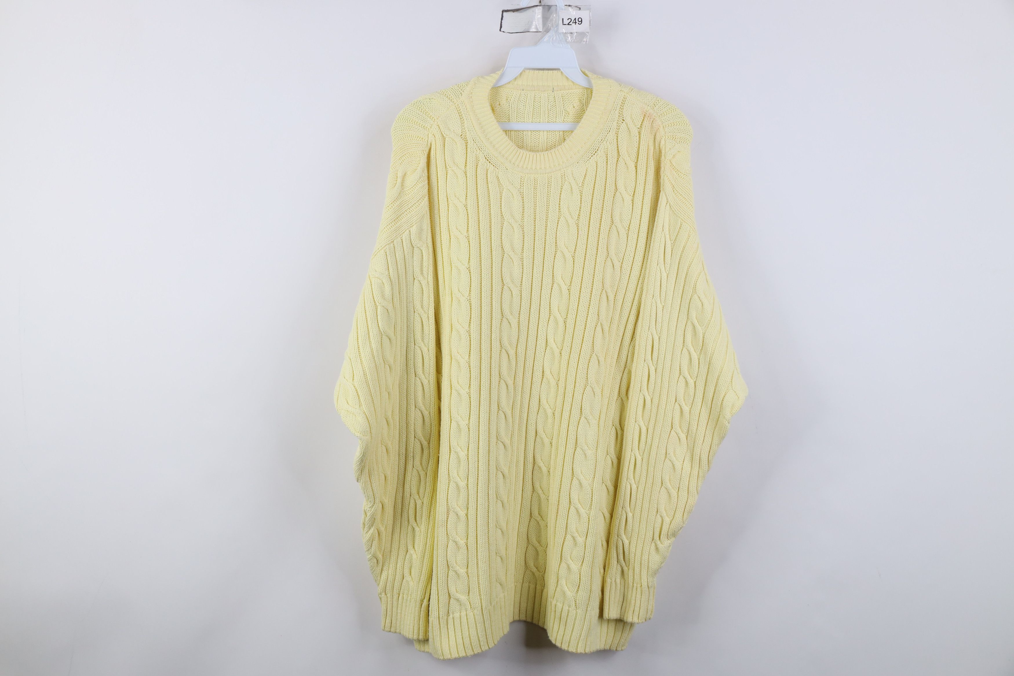 Vintage Vintage 90s Streetwear Ribbed Cable Knit Fisherman Sweater Size XXL / US 16-18 / IT 52-54 - 1 Thumbnail