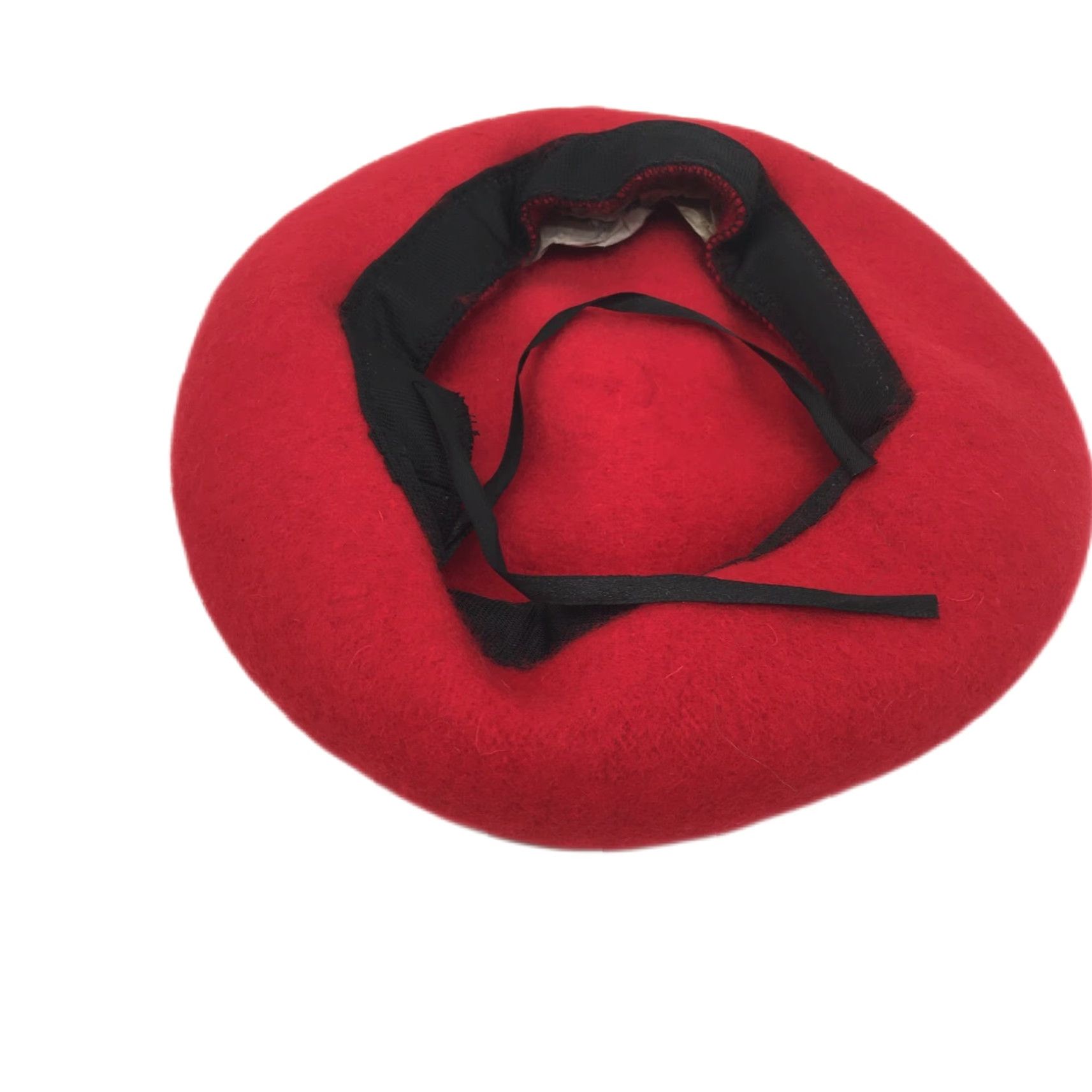 Vintage Womens Red Wool Beret Winter Casual One Size Classic Hat Size ONE SIZE - 2 Thumbnail