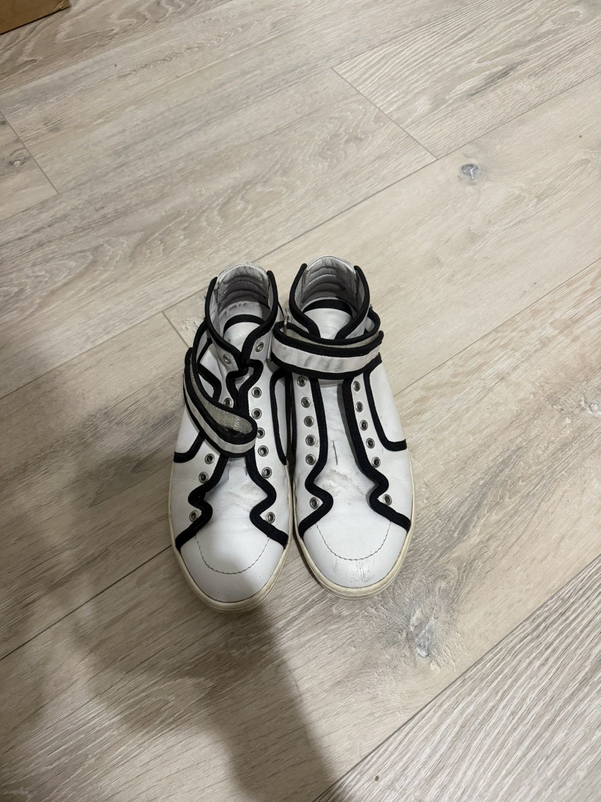 Pierre Hardy Pierre Hardy High-Top Sneakers – White/Black Size US 6.5 / EU 39-40 - 1 Thumbnail