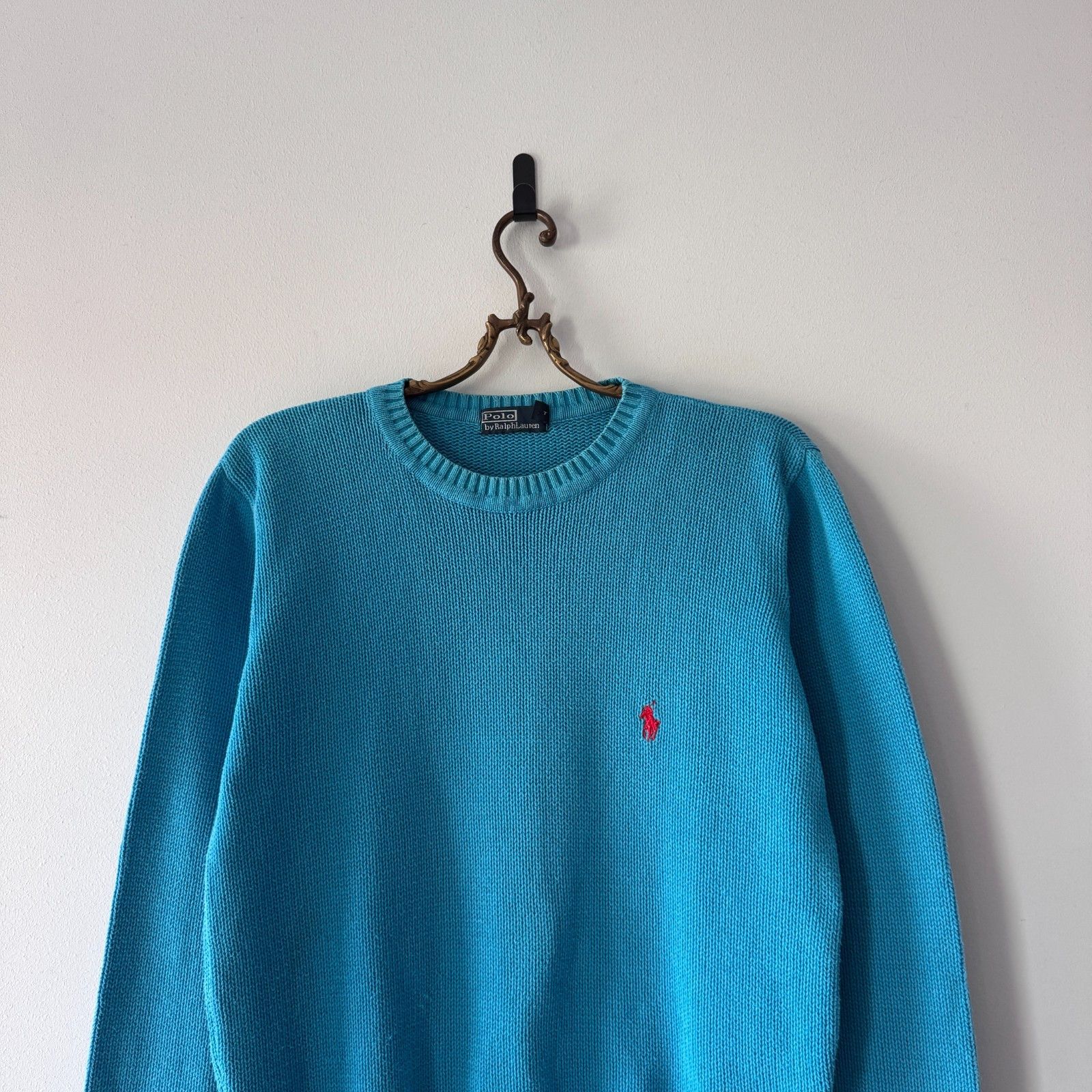 Polo Ralph Lauren Ralph Lauren Light Blue Vintage Knit Sweater Polo Mens Y2K Size US M / EU 48-50 / 2 - 3 Thumbnail