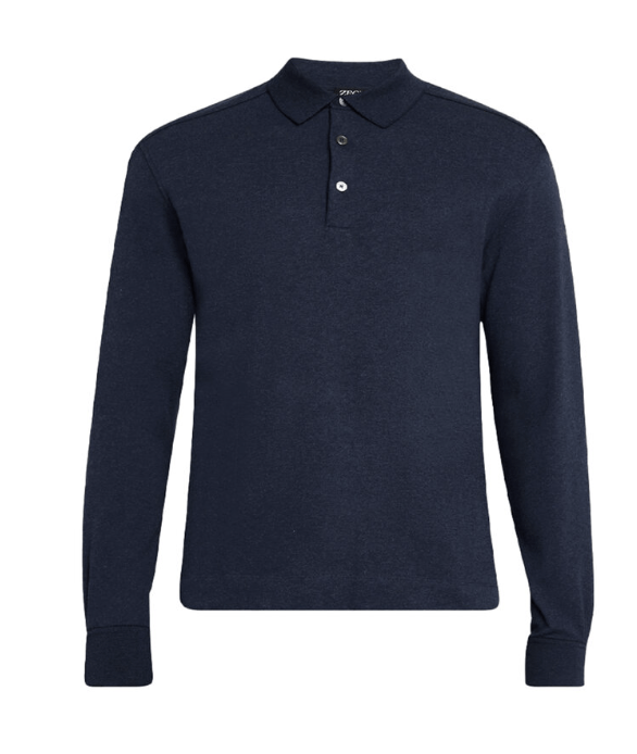 Ermenegildo Zegna Ermenegildo Zegna Men's Polo 100% Lana Wool Size US L / EU 52-54 / 3 - 1 Thumbnail