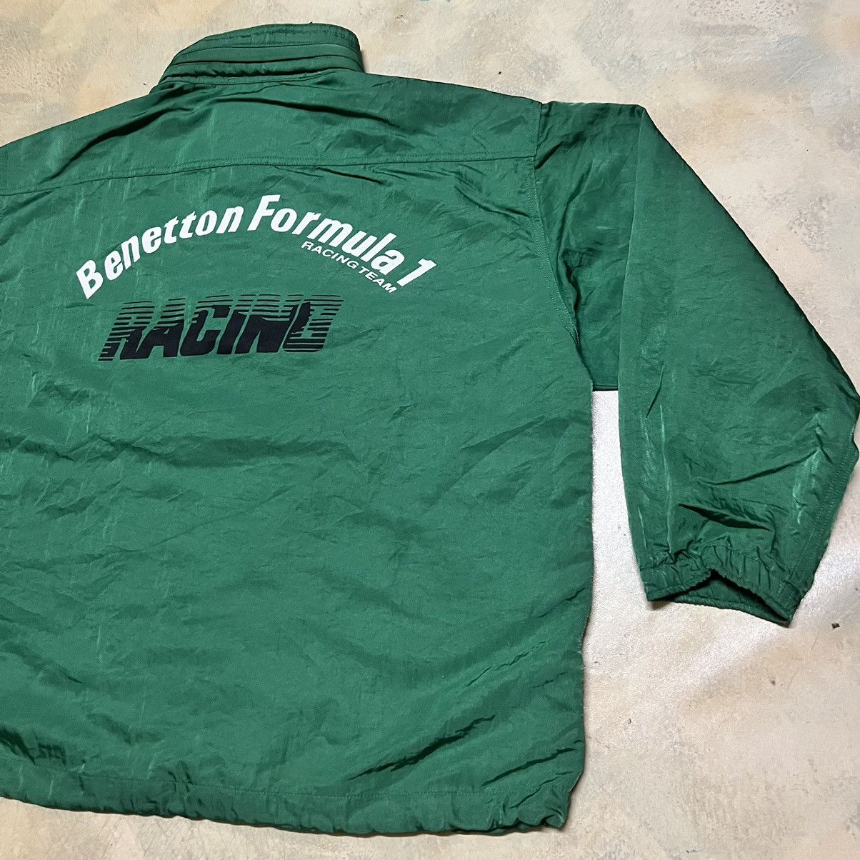 Benetton Vintage Benetton Formula 1 Big Logo Racing Light Jacket Size US L / EU 52-54 / 3 - 14 Thumbnail