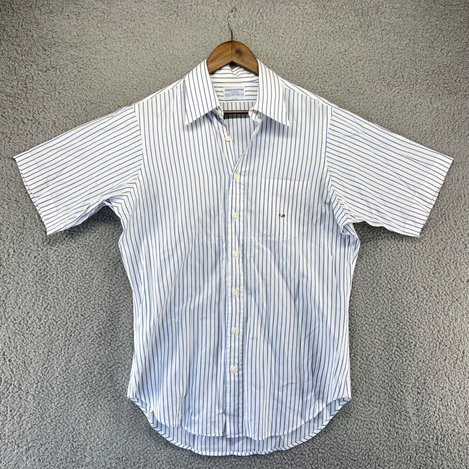Vintage Vintage Riddle Mcintyre Chicago Shirt Adult Large White Blue ...