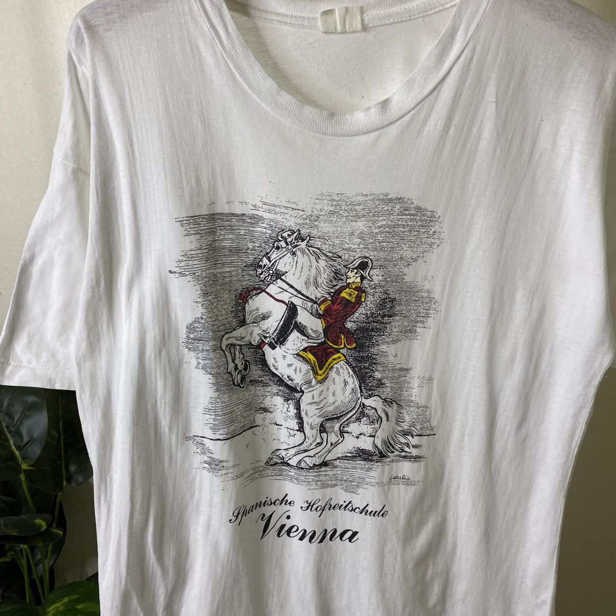 Vintage 1990s Vienna Art T Shirt Salvador Dali Style Size US M / EU 48-50 / 2 - 2 Thumbnail