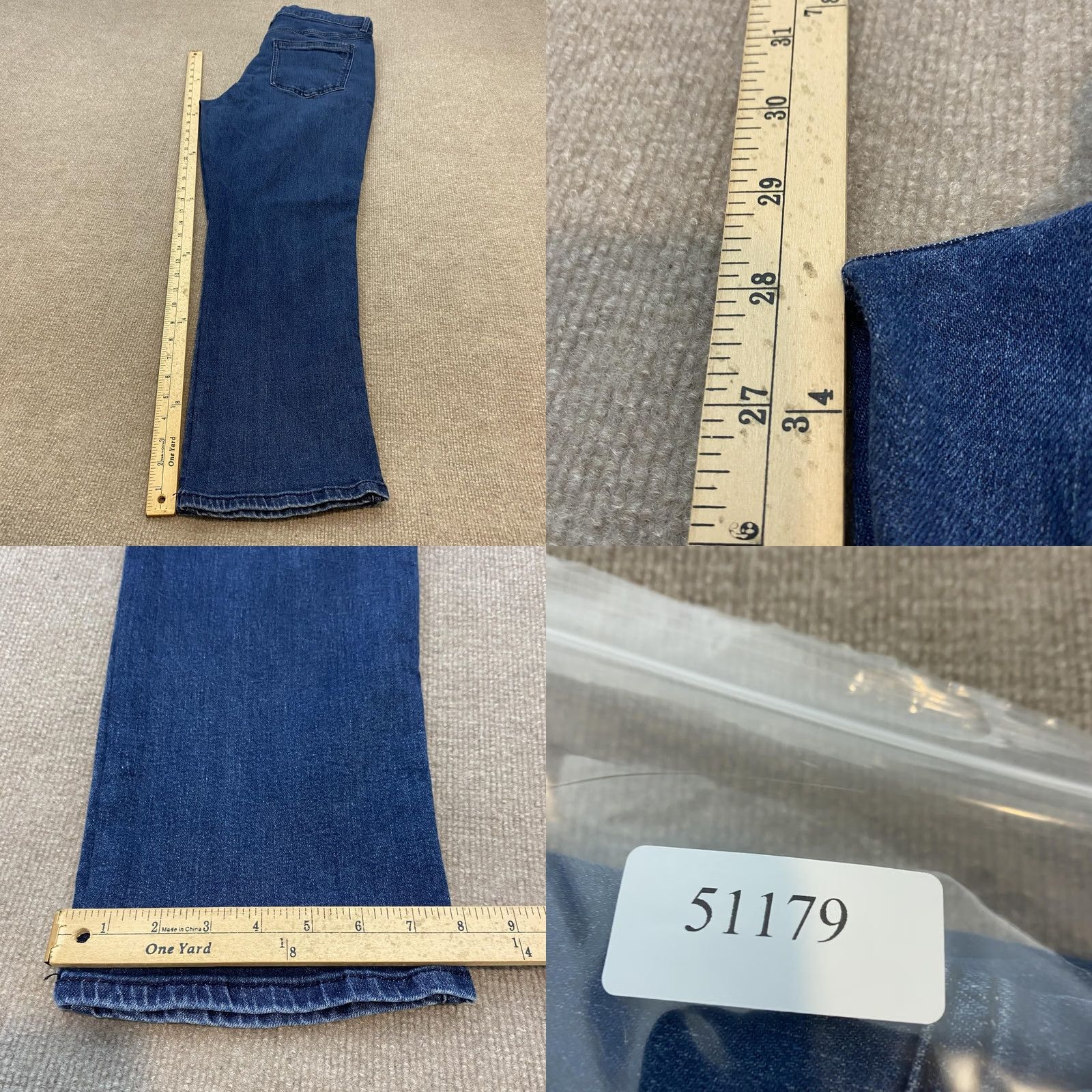 Vintage KÜHL Straight Jeans Womens 12 Blue Med Wash High Rise Regular Stretch Denim - Pre-Owned Vintage Size 34" / US 12 / IT 48 - 8 Thumbnail