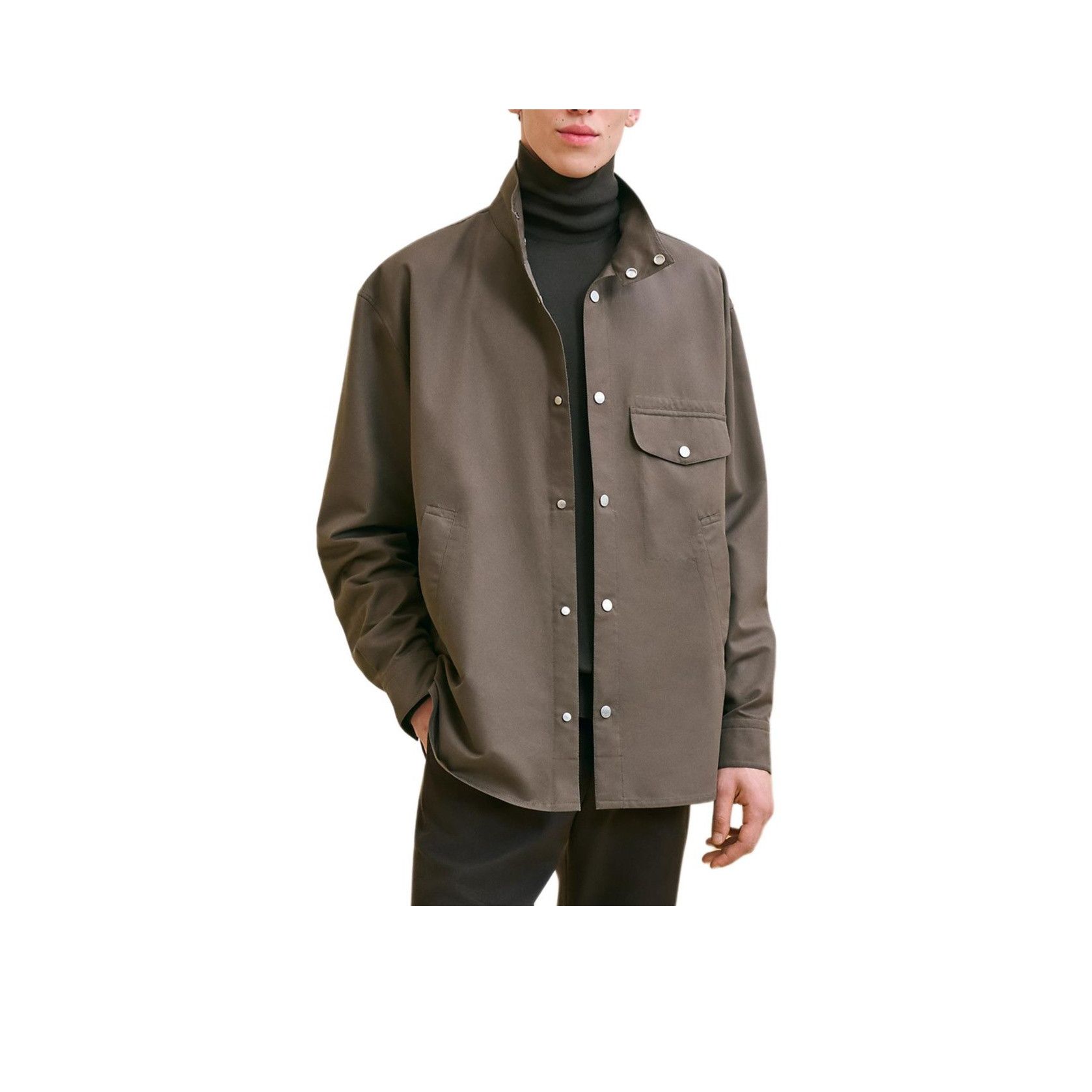 Hermes Hermès Basalte Overshirt Jacket Size M Size US XXS / EU 40 - 1 Thumbnail