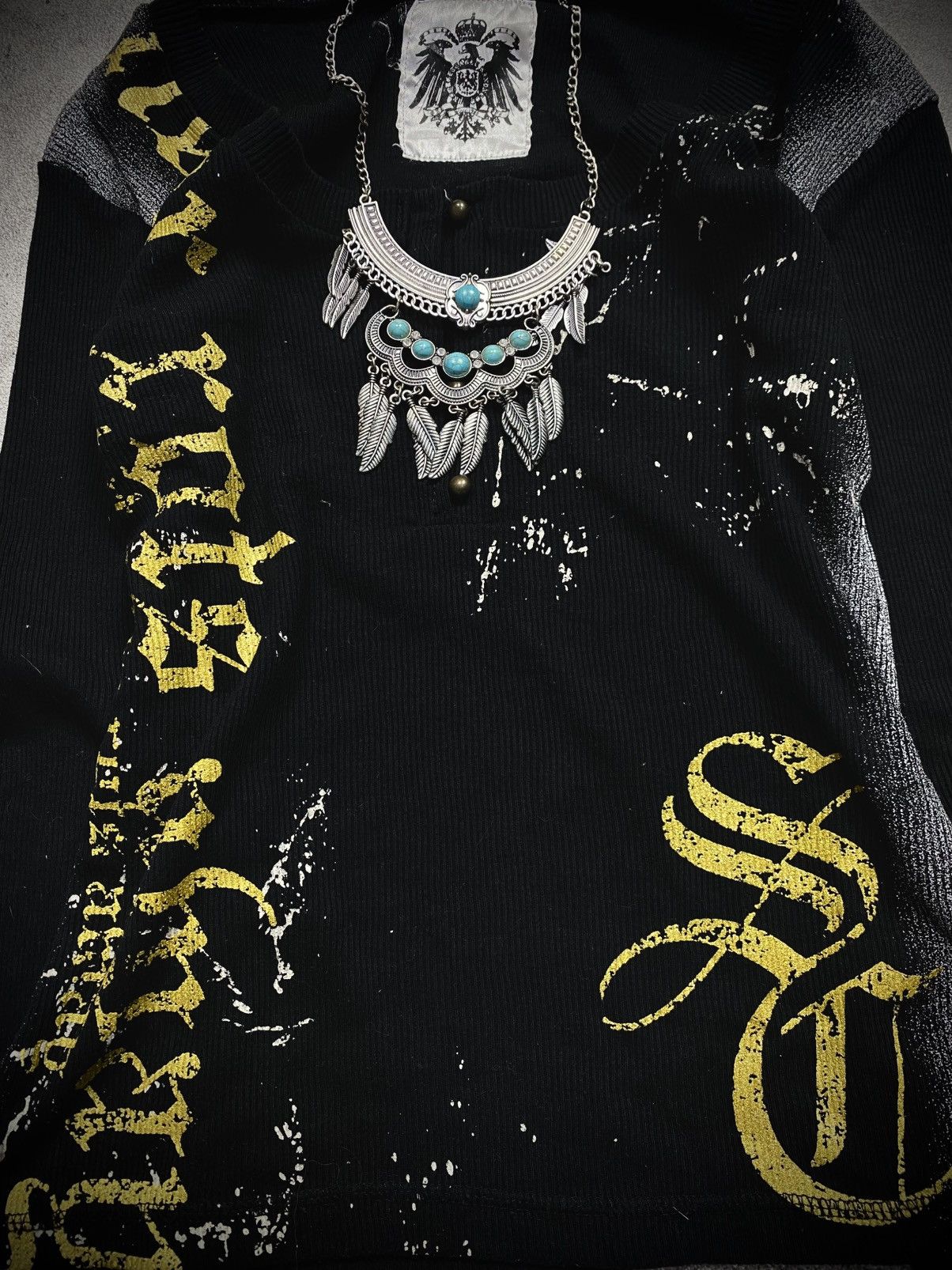 14th Addiction 00s Japanese Poem Vkei style Longslevee Size US S / EU 44-46 / 1 - 2 Thumbnail