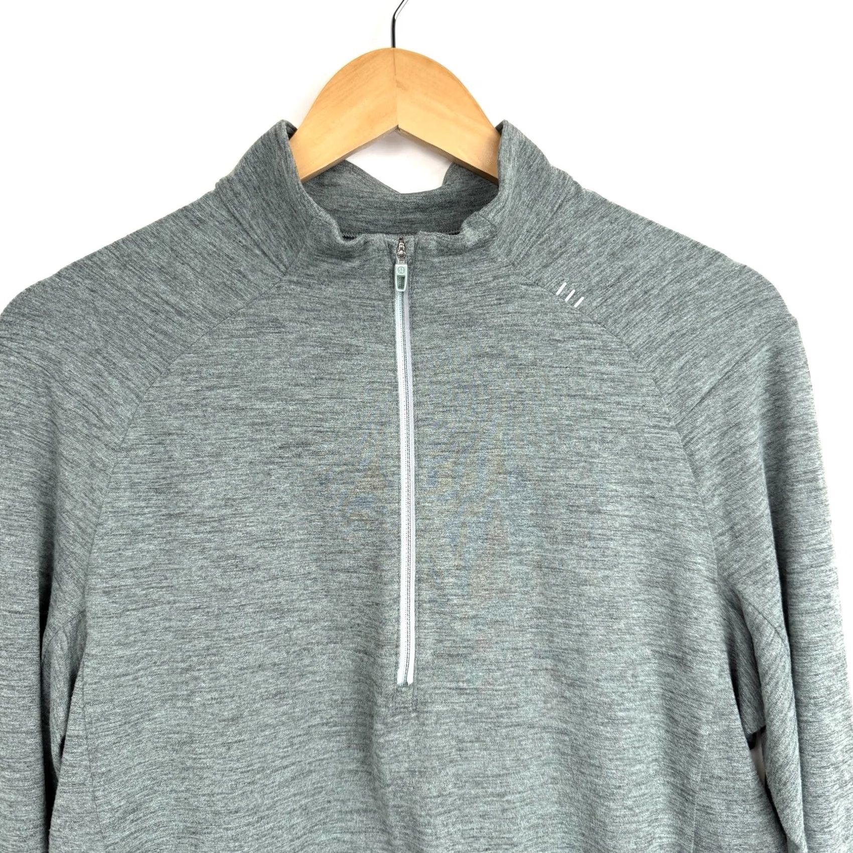 Lululemon Lululemon Half Zip Mens M Heather Green Pullover Athleisure Running Stretch Shirt Size US M / EU 48-50 / 2 - 2 Thumbnail