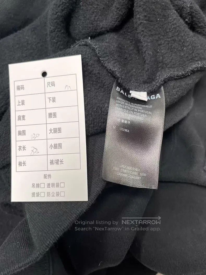 Balenciaga Balenciaga Letter Printed Hooded Straight-Leg Long Sleeve Size US M / EU 48-50 / 2 - 4 Thumbnail