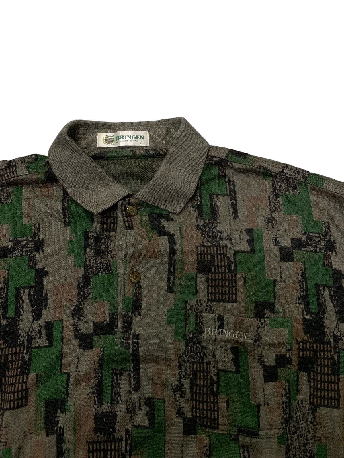 Japanese Brand × Vintage Vintage Bringen L/S Polo Shirt Classy Style Size US L / EU 52-54 / 3 - 3 Thumbnail
