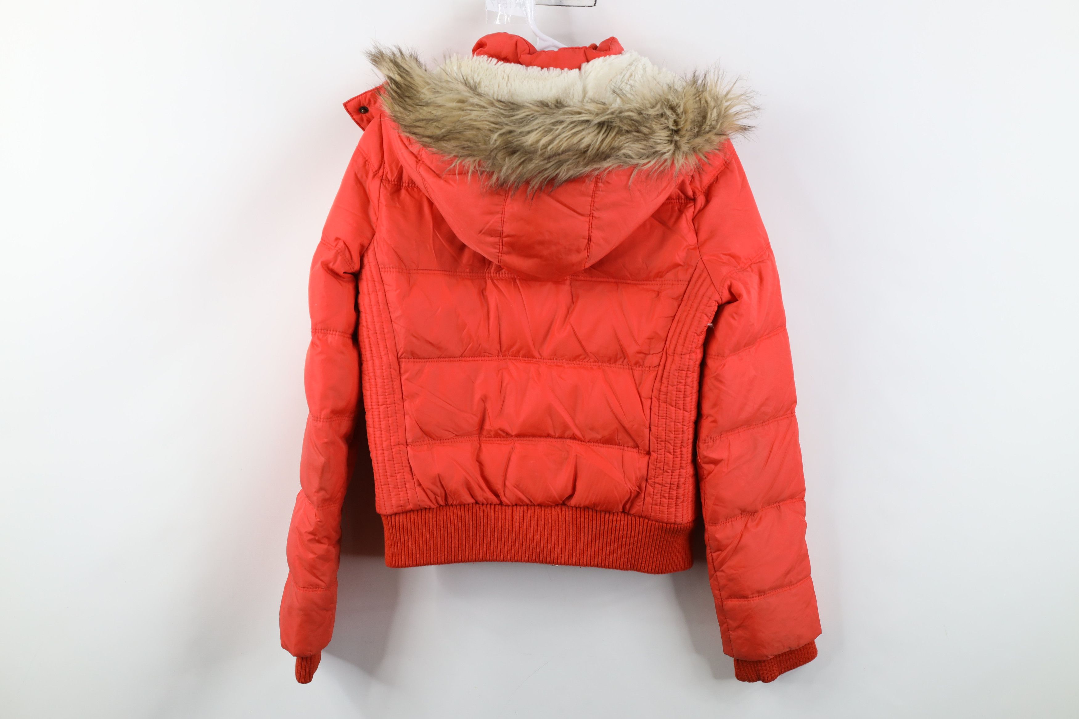 American Eagle Outfitters Vintage 90s Y2K American Eagle Cropped Puffer Jacket Orange Size M / US 6-8 / IT 42-44 - 13 Thumbnail
