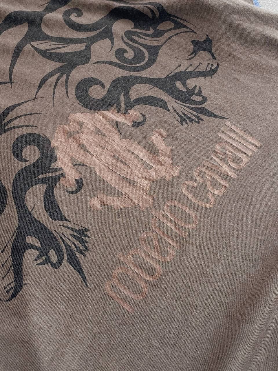 Roberto Cavalli Roberto Cavalli T-Shirt Beige Tribal Logo Size S / US 4 / IT 40 - 5 Thumbnail