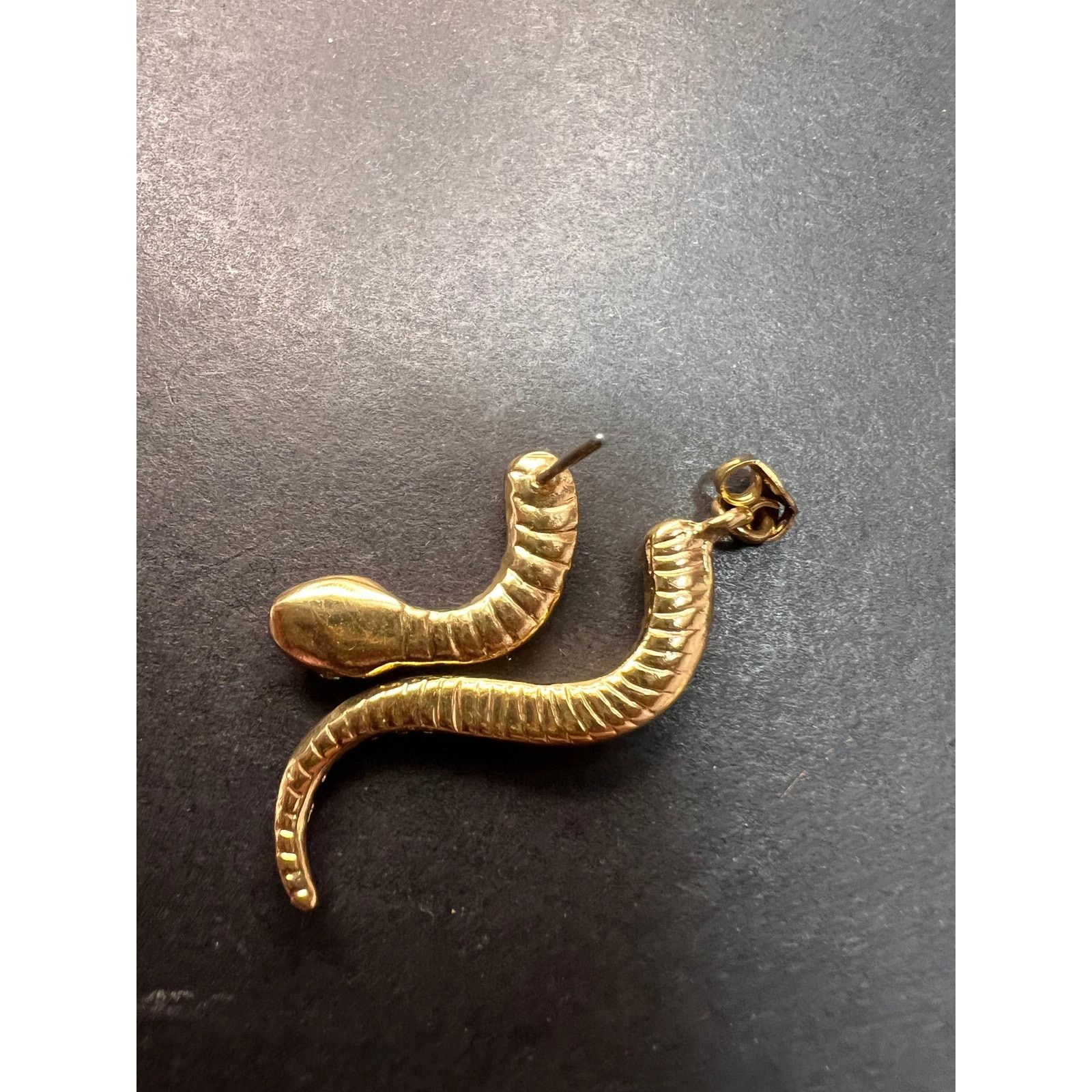 Betsey Johnson Betsey Johnson Gold-Tone Pavé Crystal Snake Earrings Size ONE SIZE - 4 Thumbnail