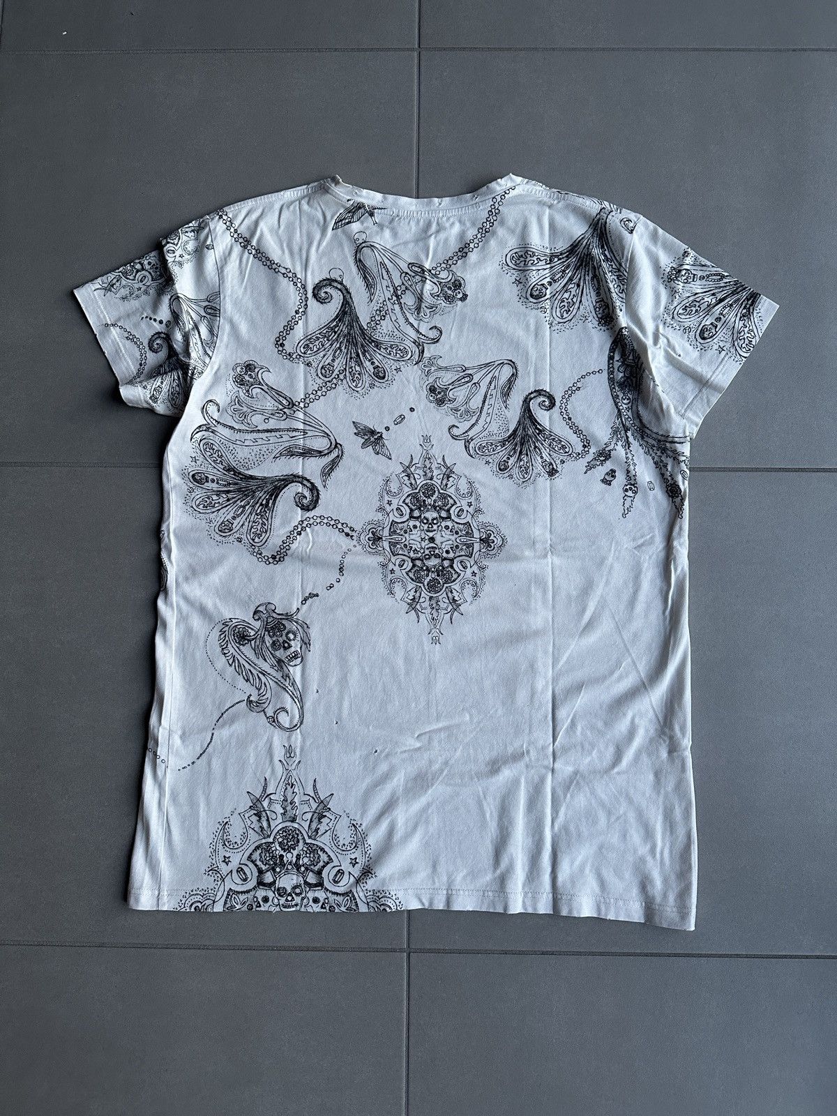 Balmain Balmain Homme AW09 distressed paisley print t-shirt Size US L / EU 52-54 / 3 - 10 Thumbnail
