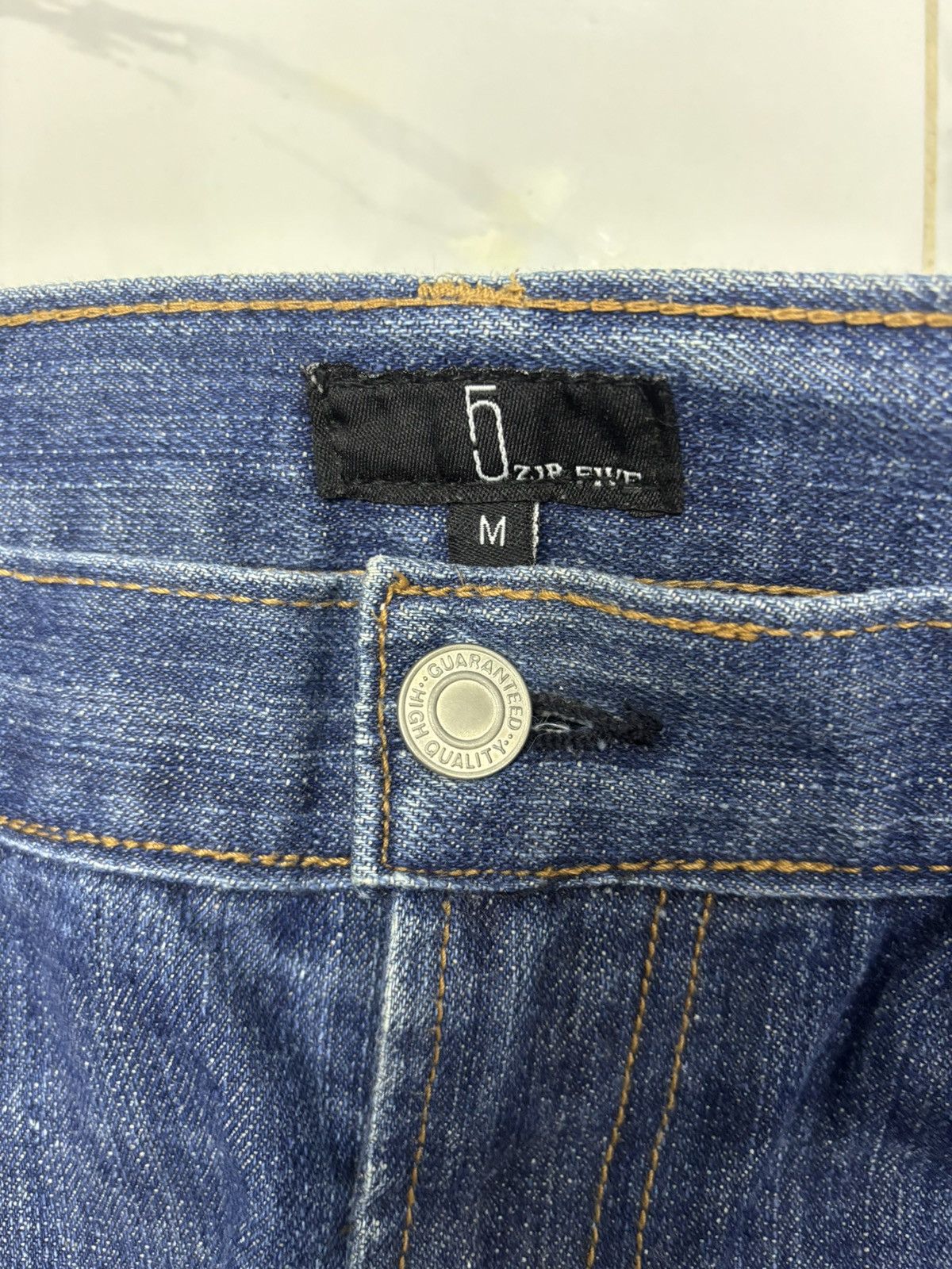 45rpm × 5351 POUR LES HOMMES × Kapital Vintage Japanese Brand Patchwork Jeans 5zip Five Denim Jean Size US 32 / EU 48 - 8 Thumbnail