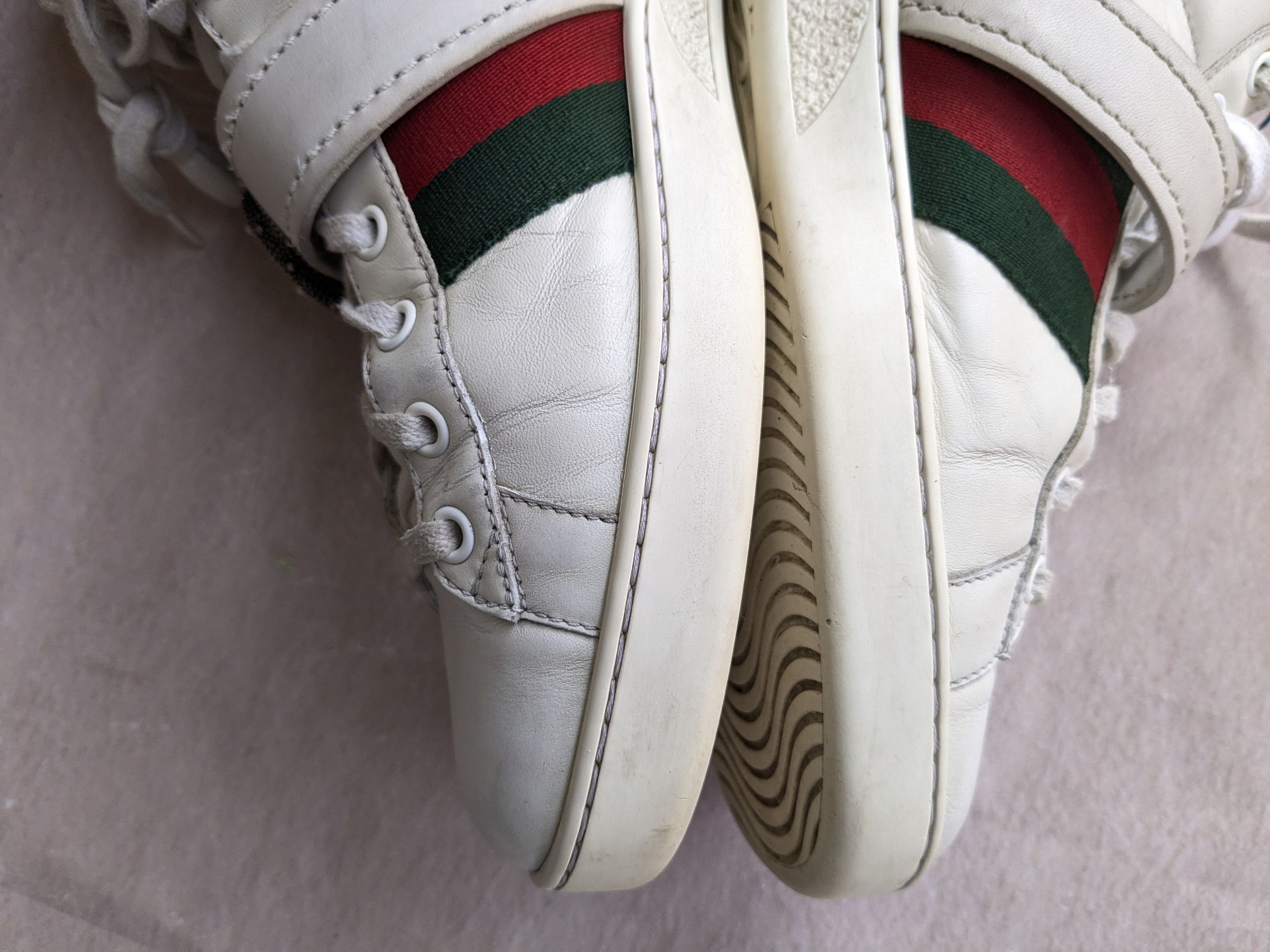 Gucci Gucci Ace Sneakers White Leather High Tops 8.5 Dionysus Size US 8.5 / EU 41-42 - 9 Thumbnail