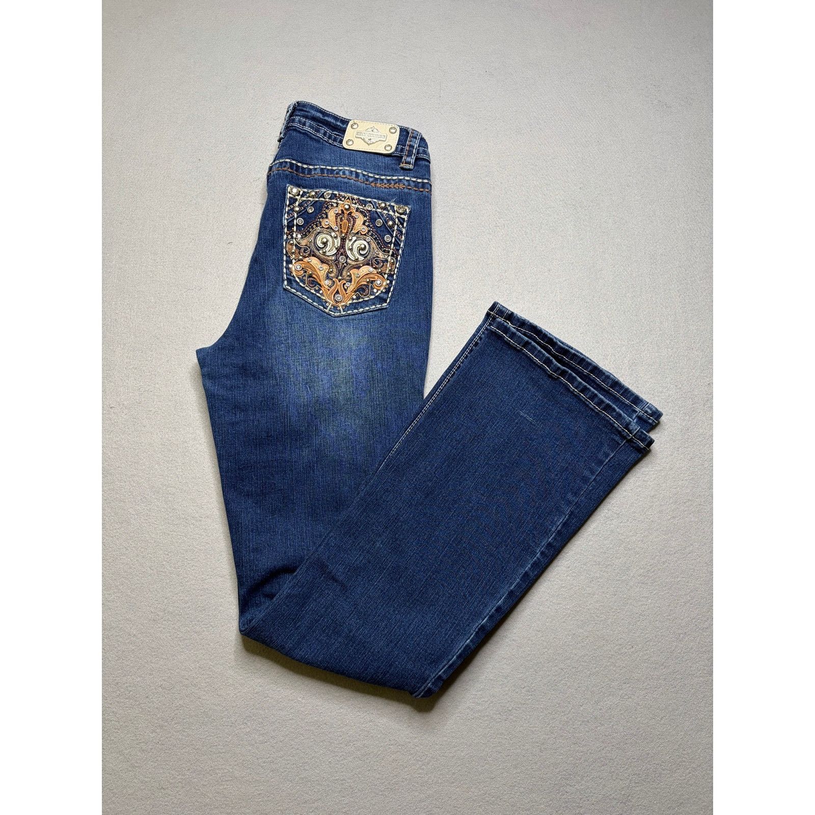 Other Sexy Couture Women’s Embellished Bootcut Jeans 28x32 Dark Size 28" / US 6 / IT 42 - 1 Thumbnail