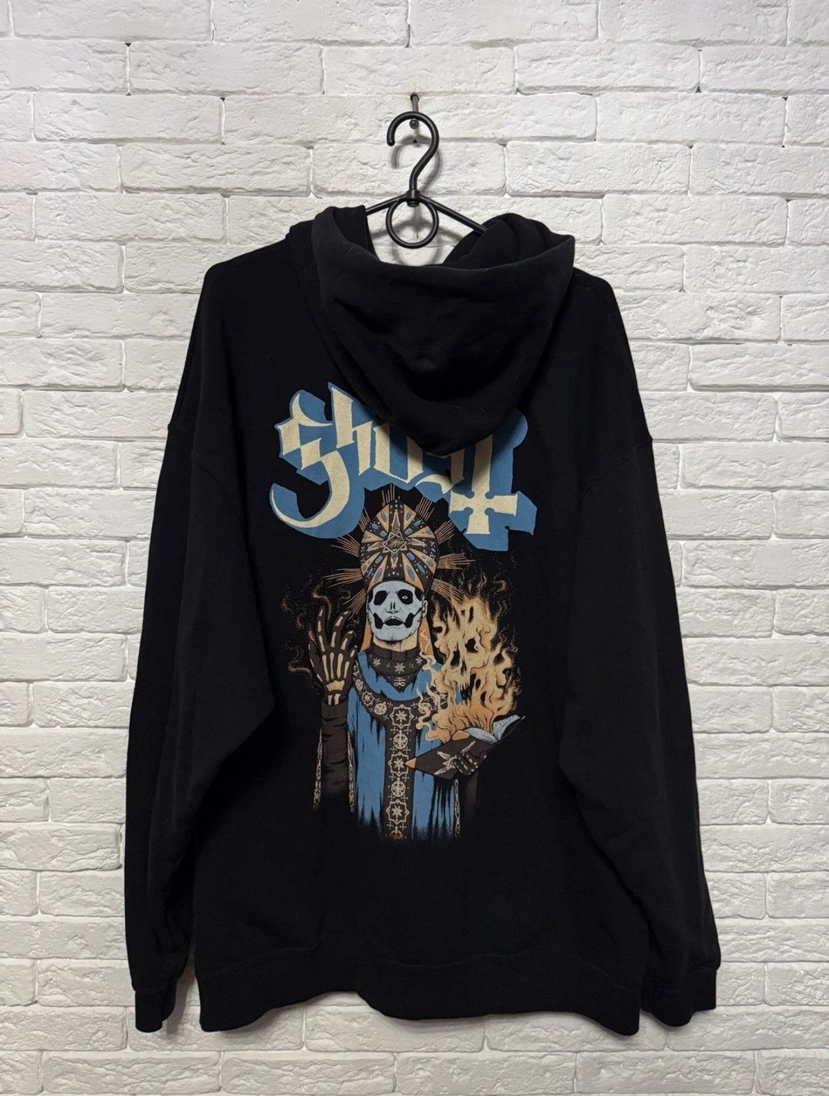 Fruit Of The Loom Ghost Pharaon Full Zip Up Hoodie Huge Logo Oversized Cut Size US XL / EU 56 / 4 - 7 Thumbnail
