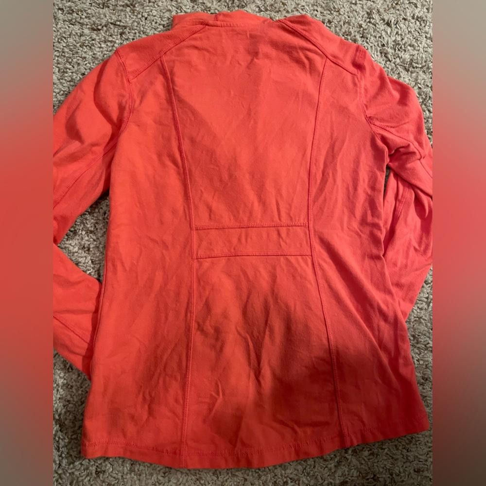 Designer New Coral Colored Tek Gear Zip Up Hoodie Size S / US 4 / IT 40 - 2 Thumbnail