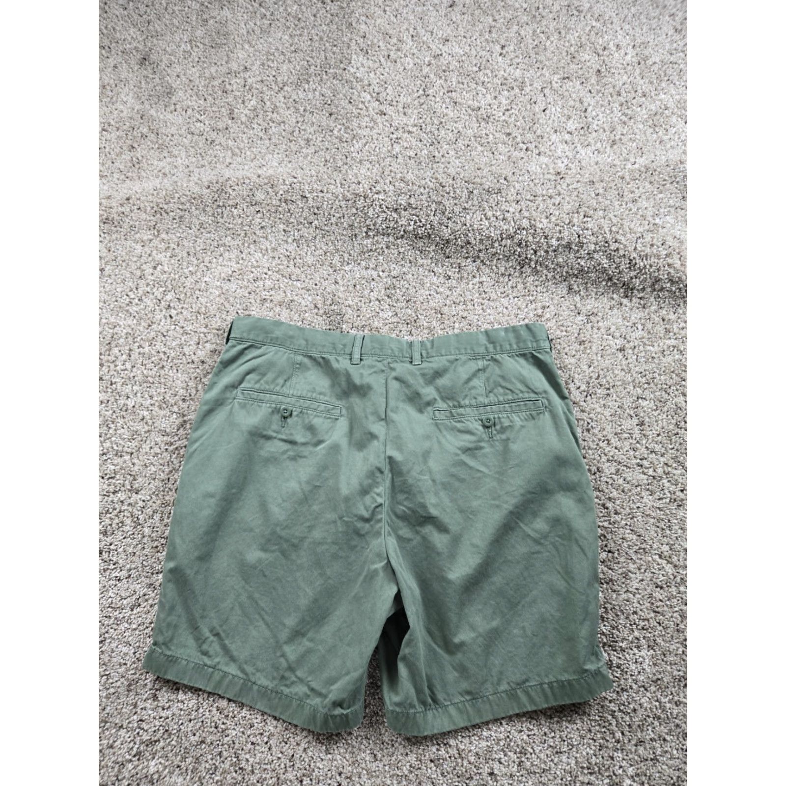 Uniqlo Uniqlo Chino Shorts Mens XL Green Classic Casual Flat Front Cotton Drawstring Size US 36 / EU 52 - 5 Thumbnail