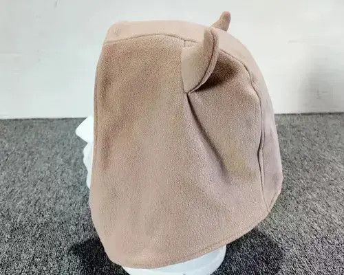 Other Devil Horns Fuzzy Ears Fleece Hat Beige Color Size ONE SIZE - 4 Thumbnail
