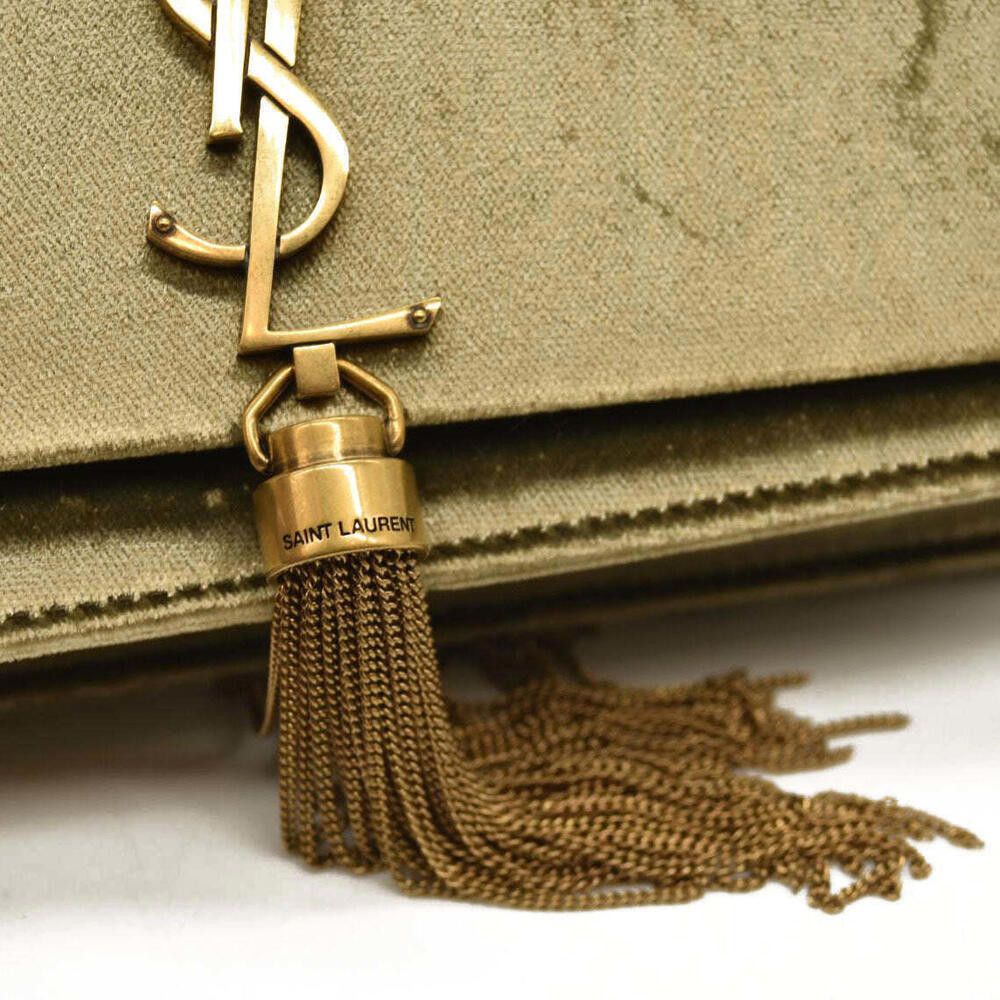 Yves Saint Laurent SAINT LAURENT Velvet Medium Monogram Kate Tassel Bag Size ONE SIZE - 5 Thumbnail