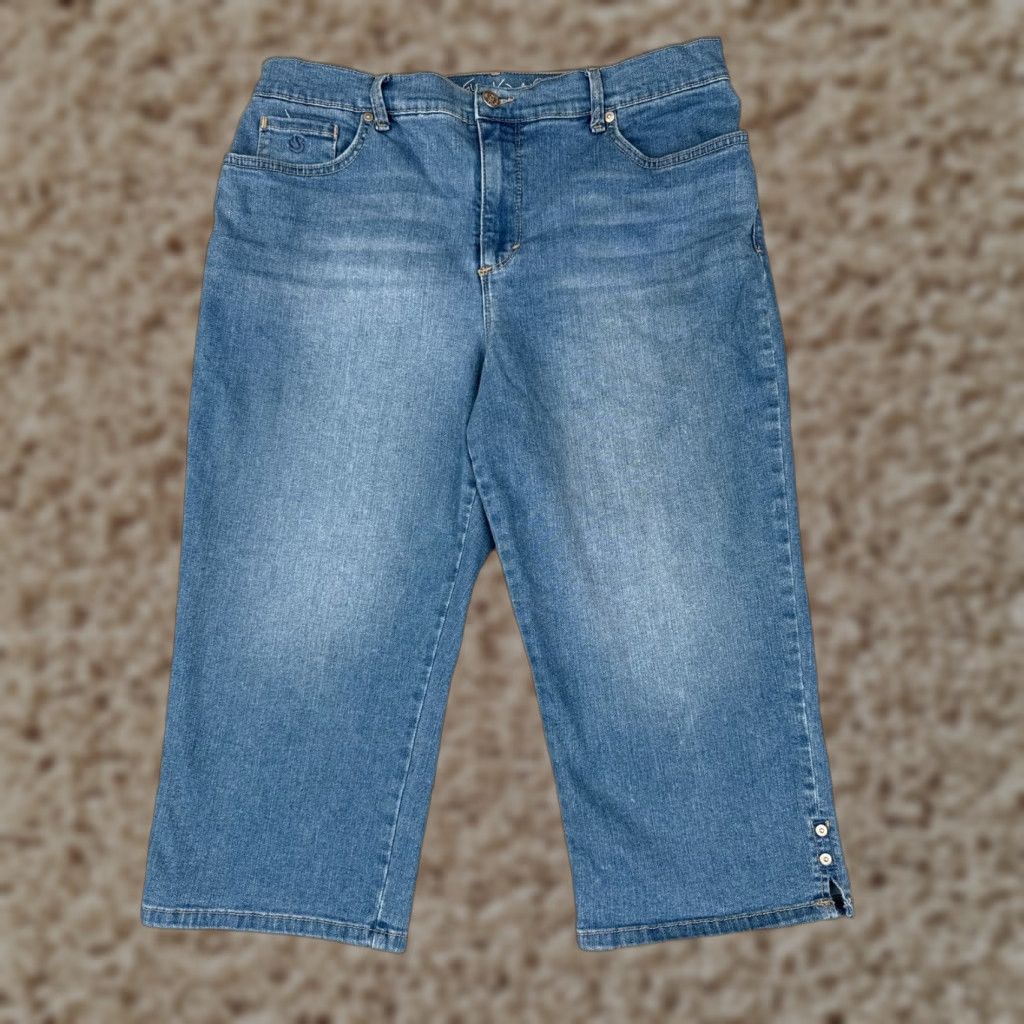 Gloria Vanderbilt Gloria Vanderbilt Jeans Capri 12P Womens Blue Denim Amanda Cotton Blend 31x18 Size 34" / US 12 / IT 48 - 1 Thumbnail