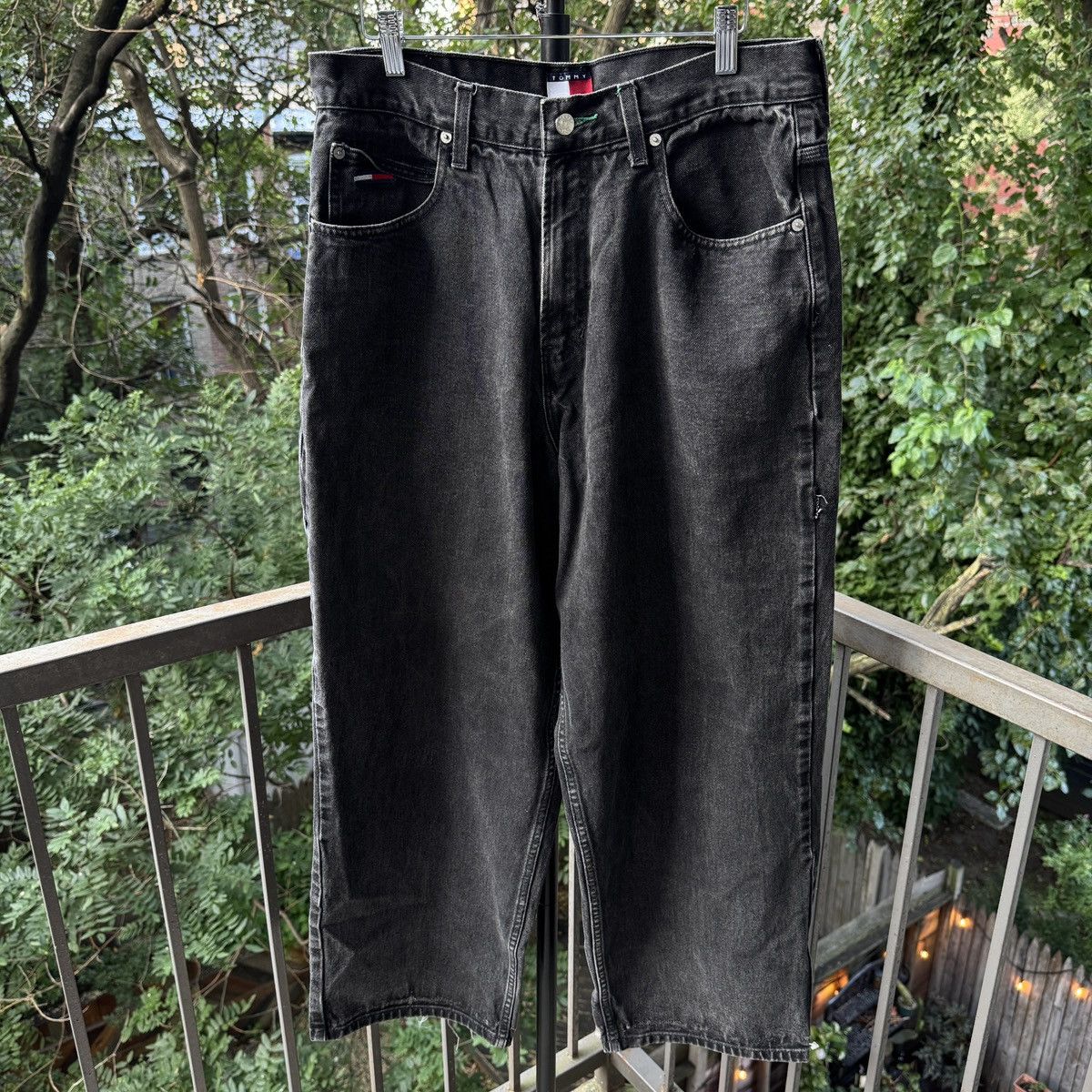 Vintage 90s Y2K Tommy Jeans Baggy Wide Carpenter ERD Skater Grunge Size US 33 - 2 Thumbnail