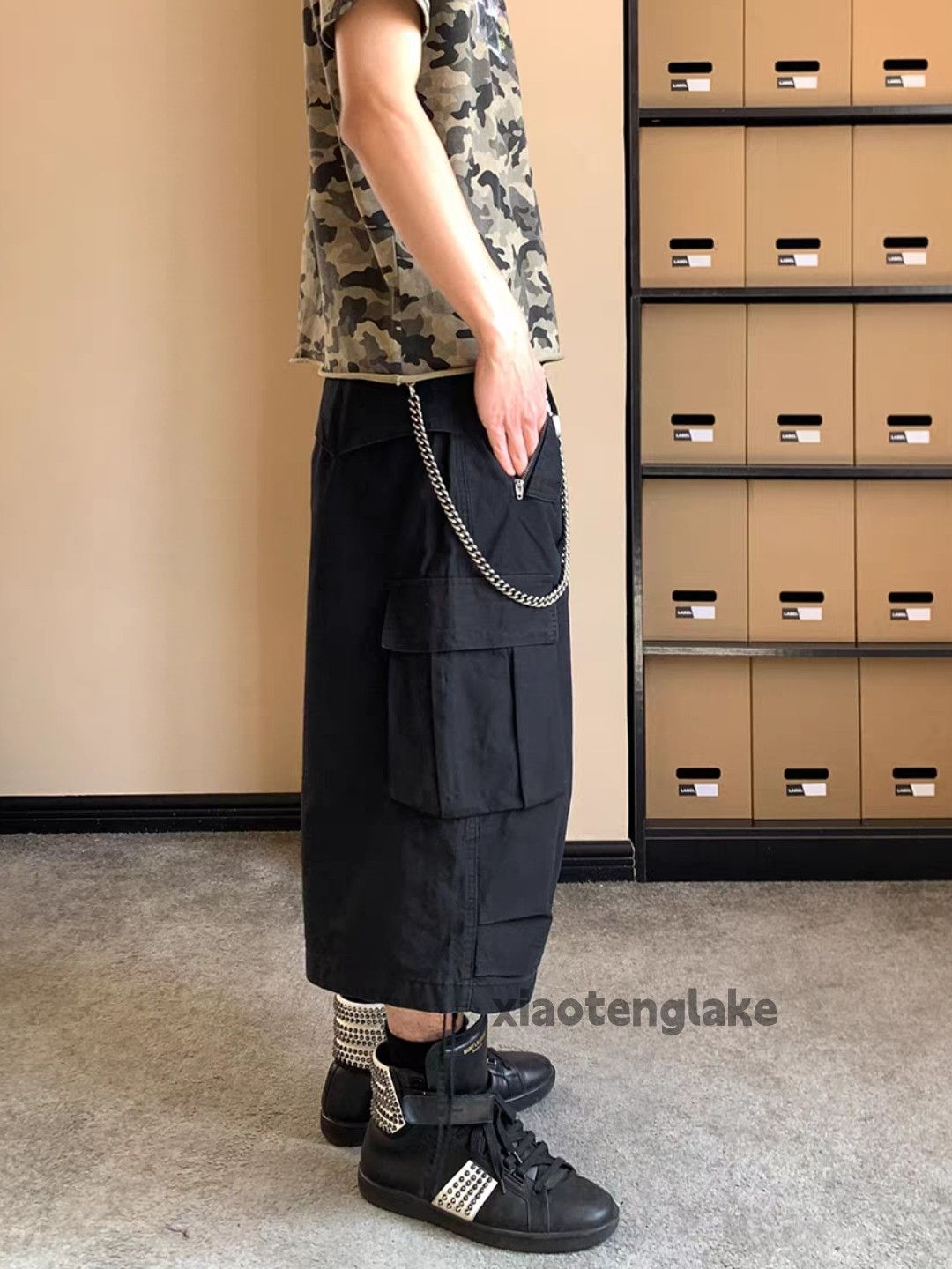 Vintage xtl asaprocky travisscott style loose tactical cargo shorts Size US 30 / EU 46 - 2 Thumbnail
