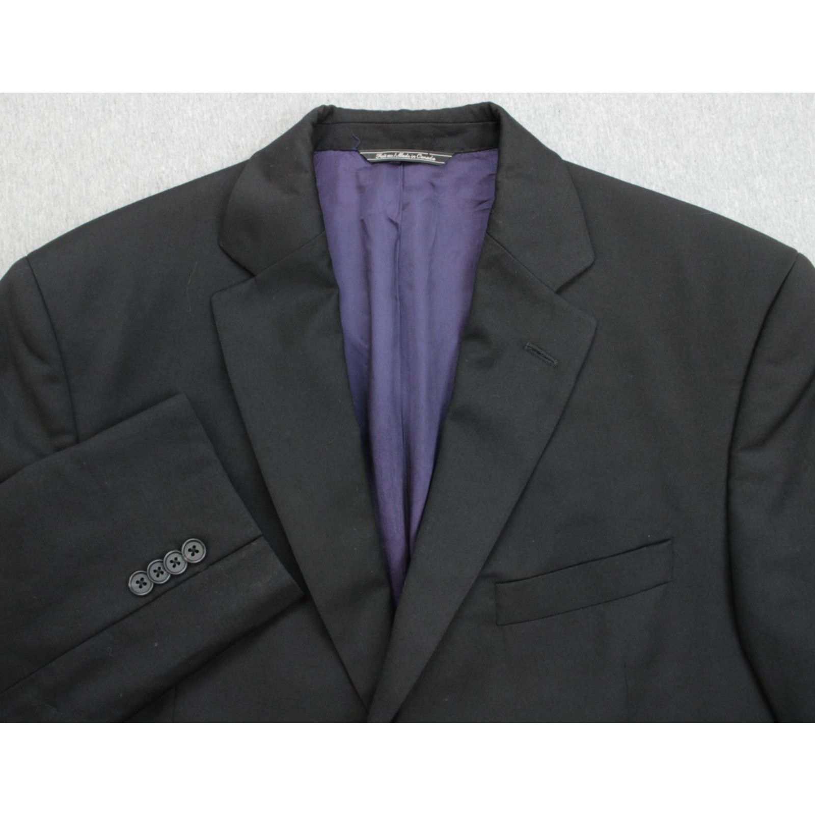 Jack Victor Jack Victor Blazer Mens 42R Black Loro Pina 100% wool Size 42R - 1 Thumbnail