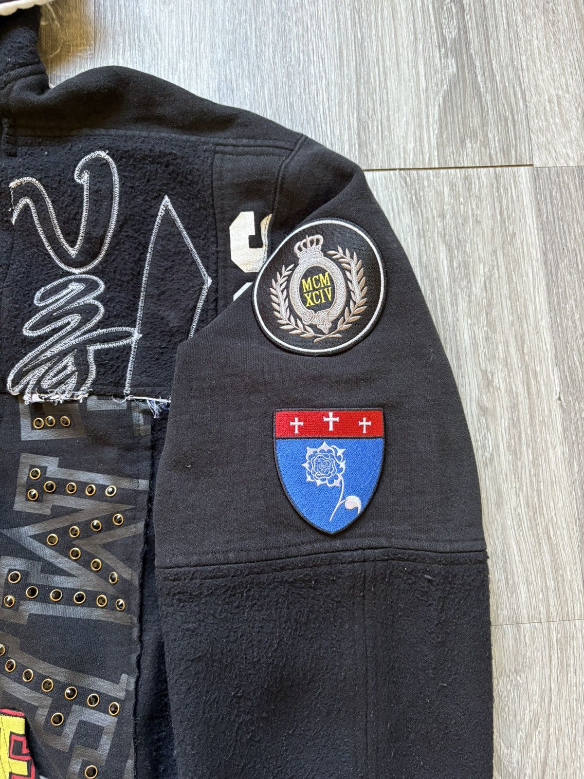 Supreme Supreme Patchwork Black Hoodie SS25 Size US L / EU 52-54 / 3 - 5 Thumbnail
